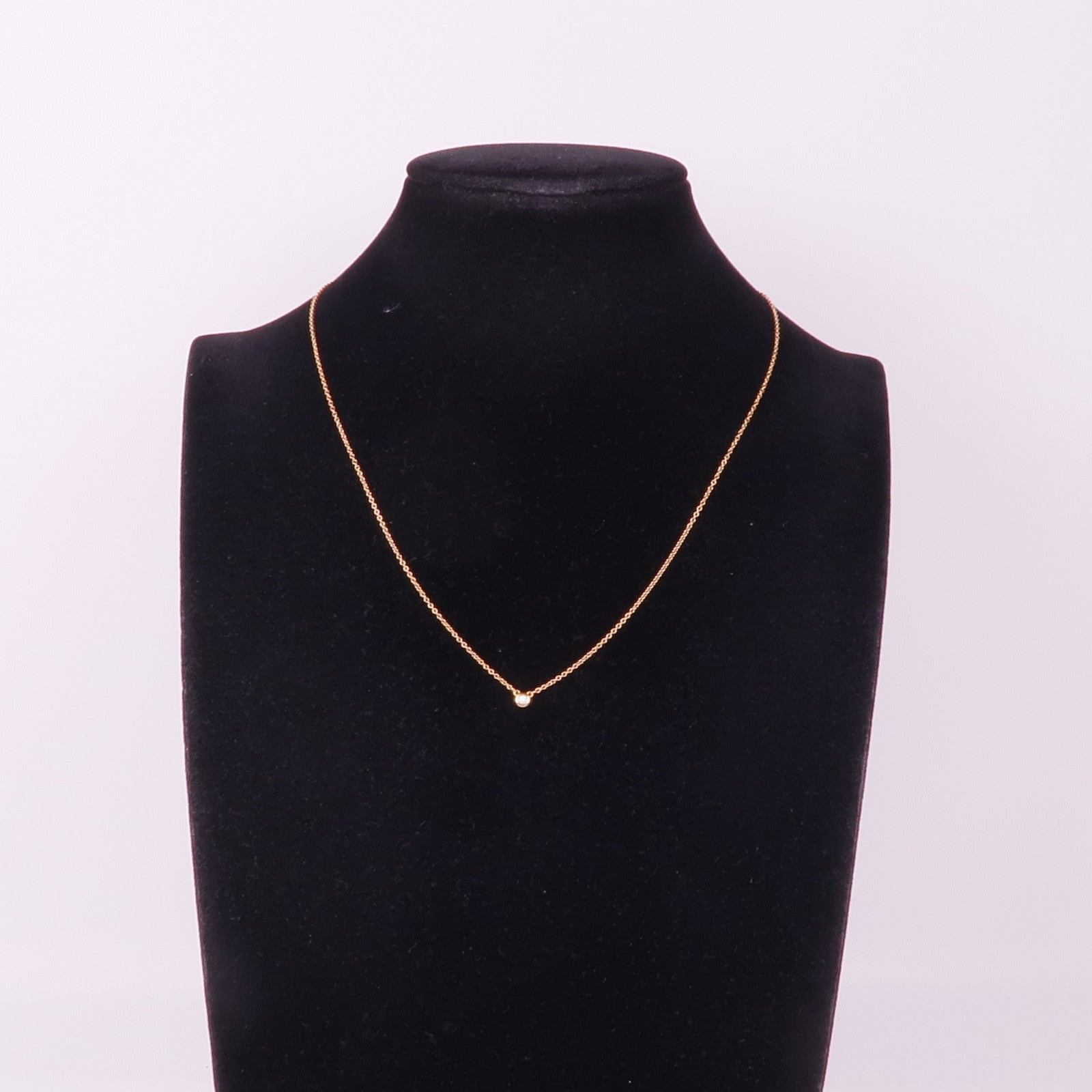 TIFFANY＆CO 18K玫瑰金By the Yard鑽石項鍊