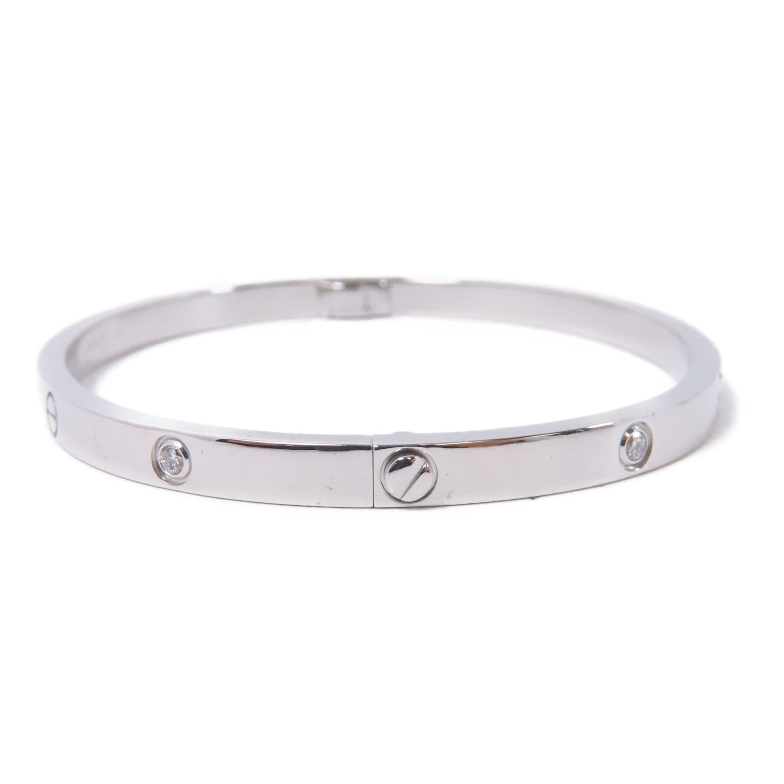 CARTIER 18K白金Love Bracelet鑽石手鐲Cartier#16