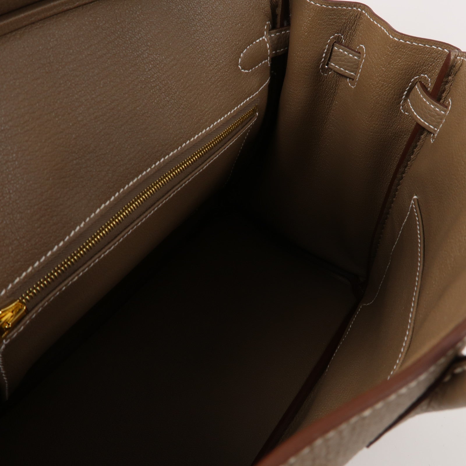 HERMES Togo皮革Birkin 25金扣手挽袋Etoupe大象灰色