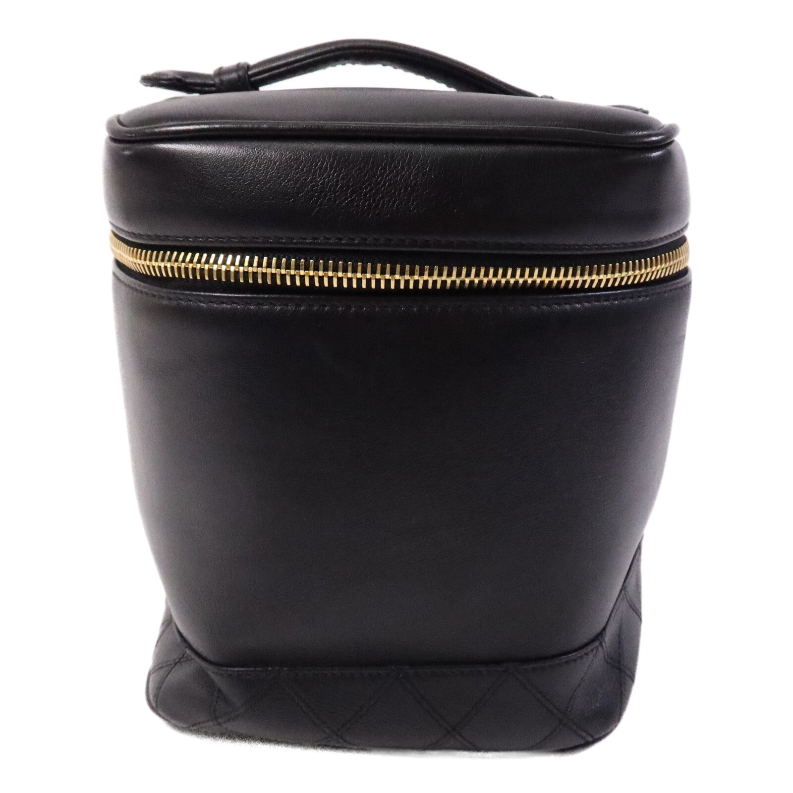 CHANEL 【激減優惠】羊皮皮革Vintage Vanity Case金扣手挽袋