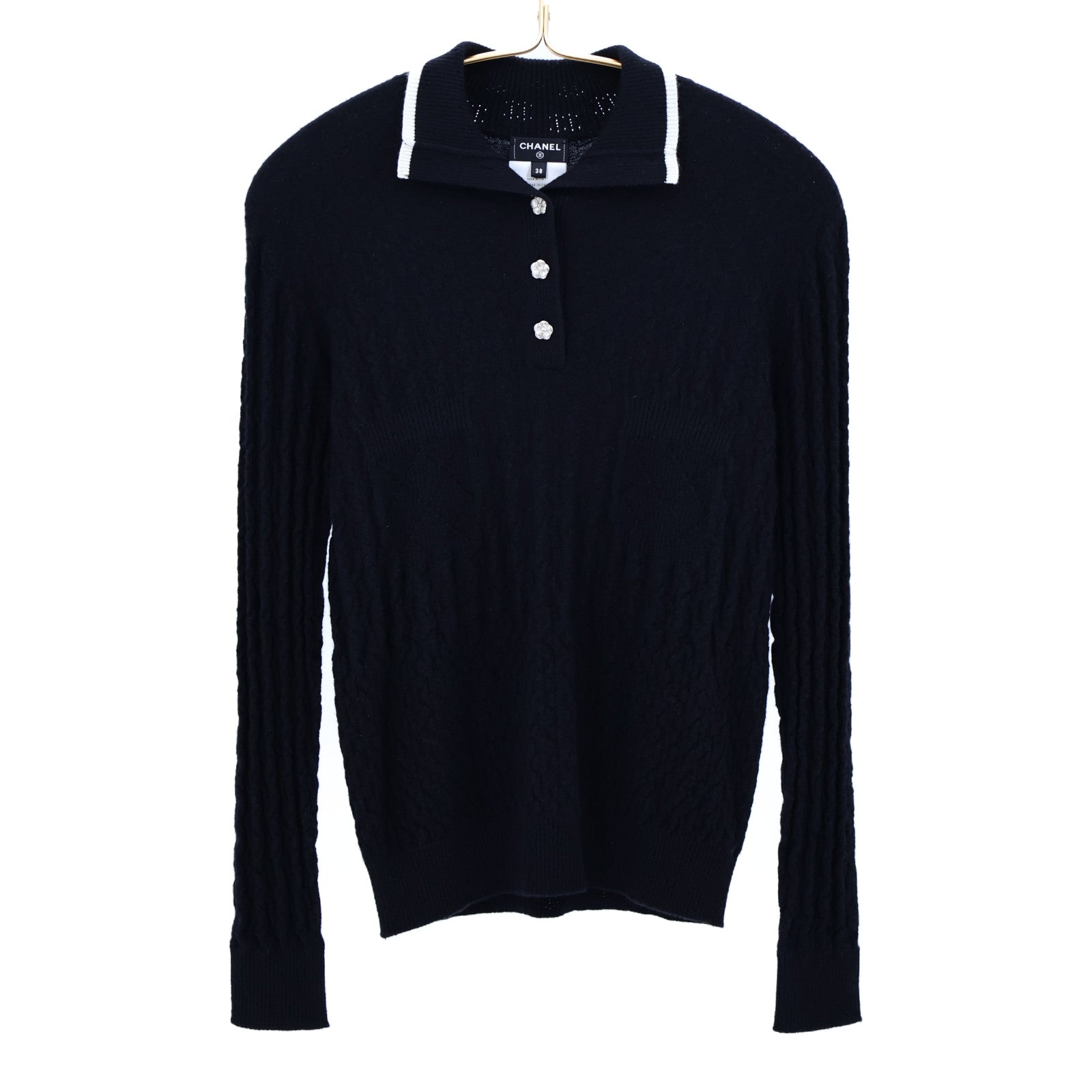 CHANEL Cashmere/Polyester Look 60 Knitted Sweater針織