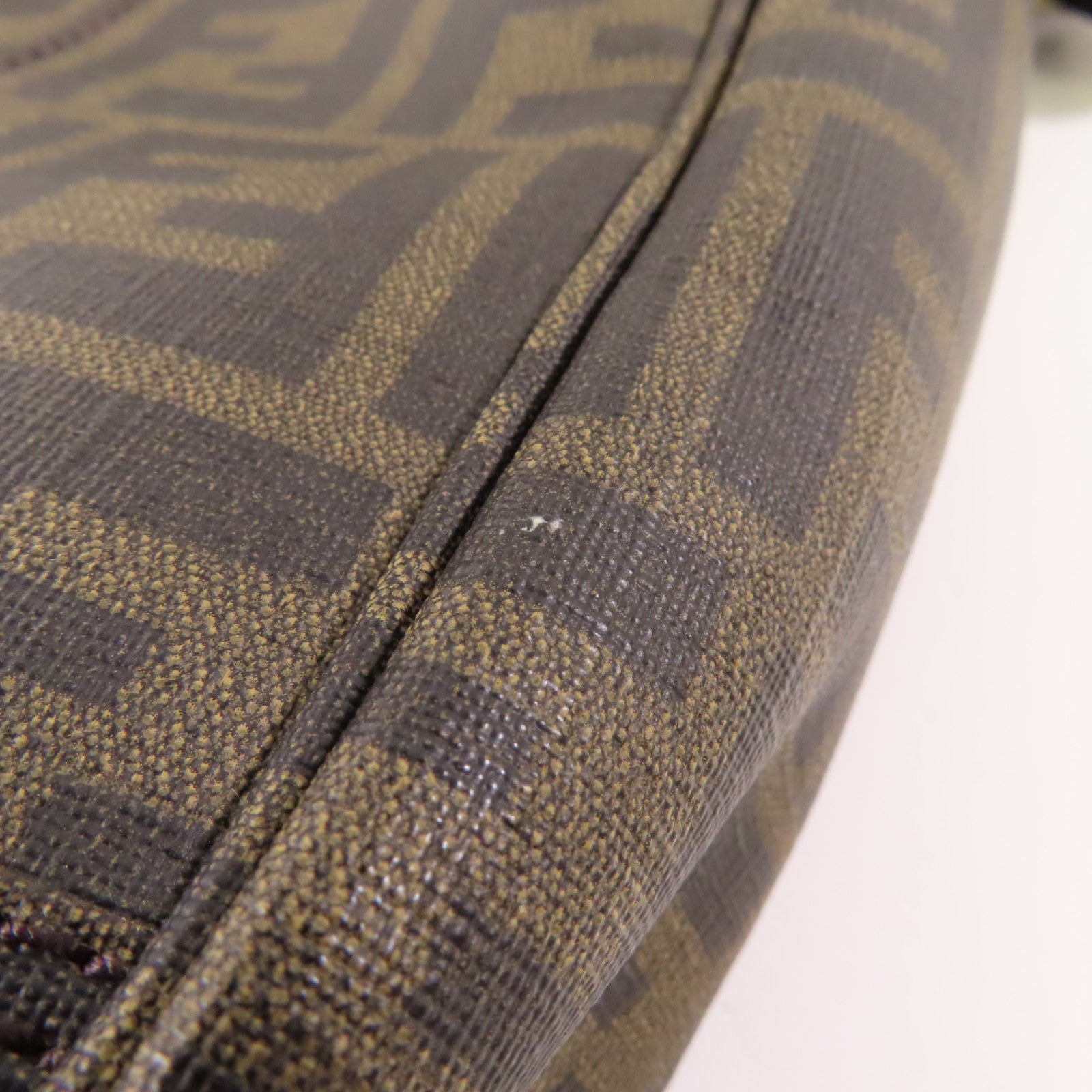 FENDI 塗層帆布Briefcase銀扣手挽肩背兩用袋