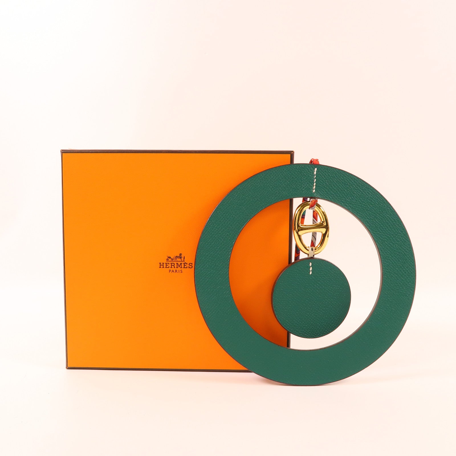 HERMES Epsom皮革Home Decoration金扣壁飾