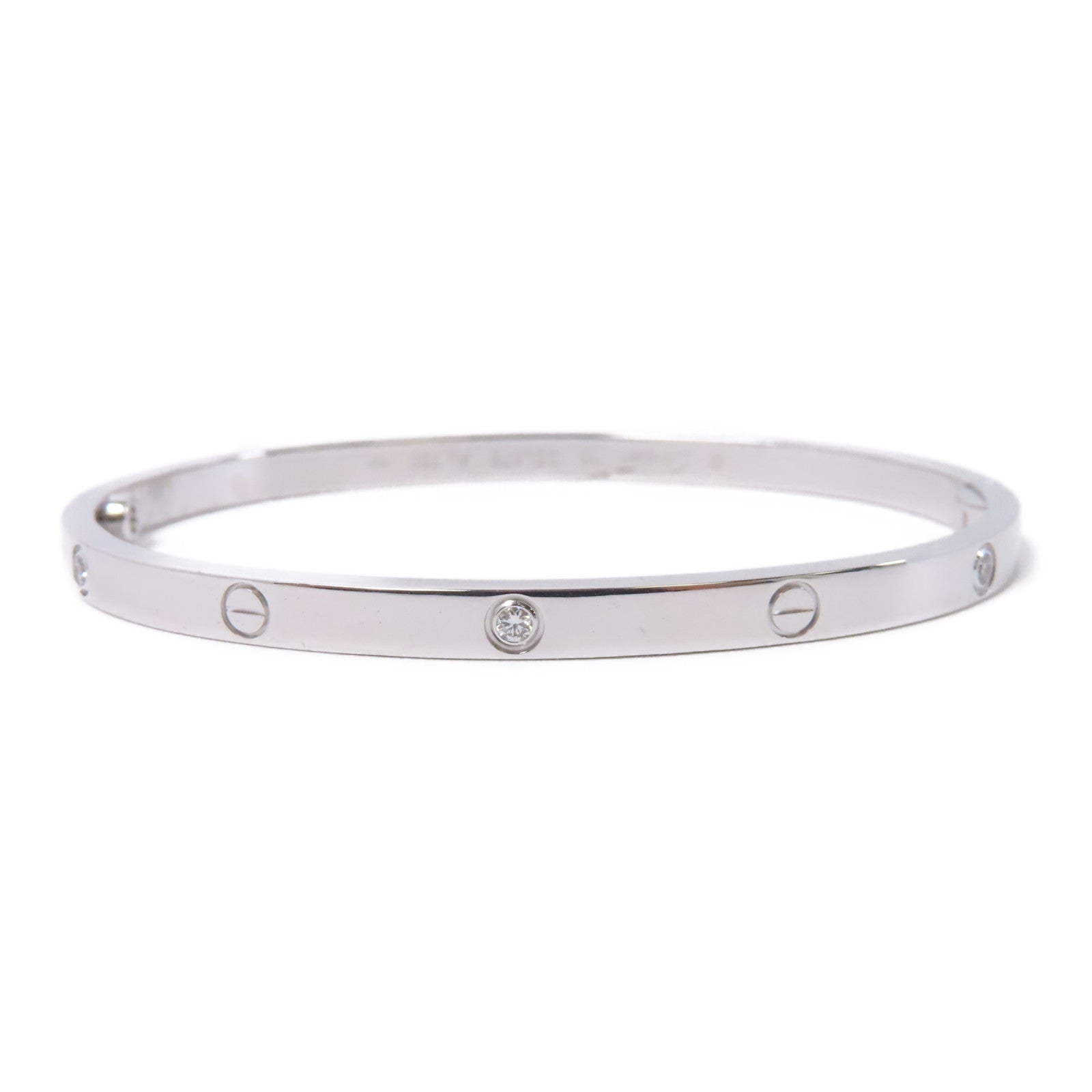 CARTIER 18K白金Love Bracelet鑽石手鐲Cartier#16