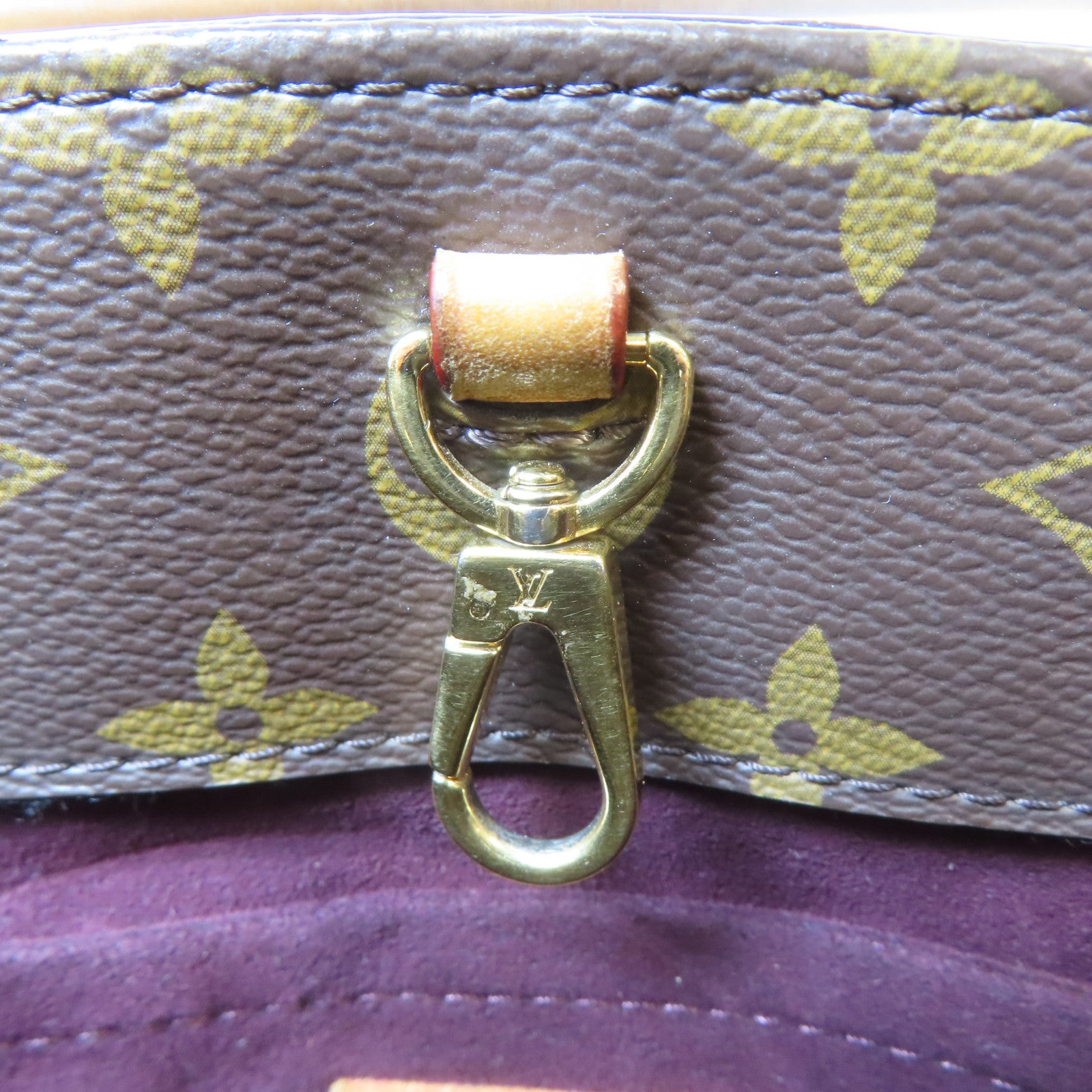 LOUIS VUITTON Monogram Montaigne金扣手挽肩背兩用袋啡色
