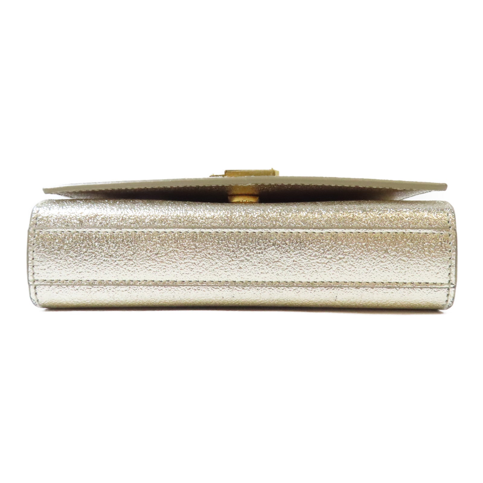 SAINT LAURENT 牛皮皮革Kate Small Bag金扣鏈帶肩背袋銀色