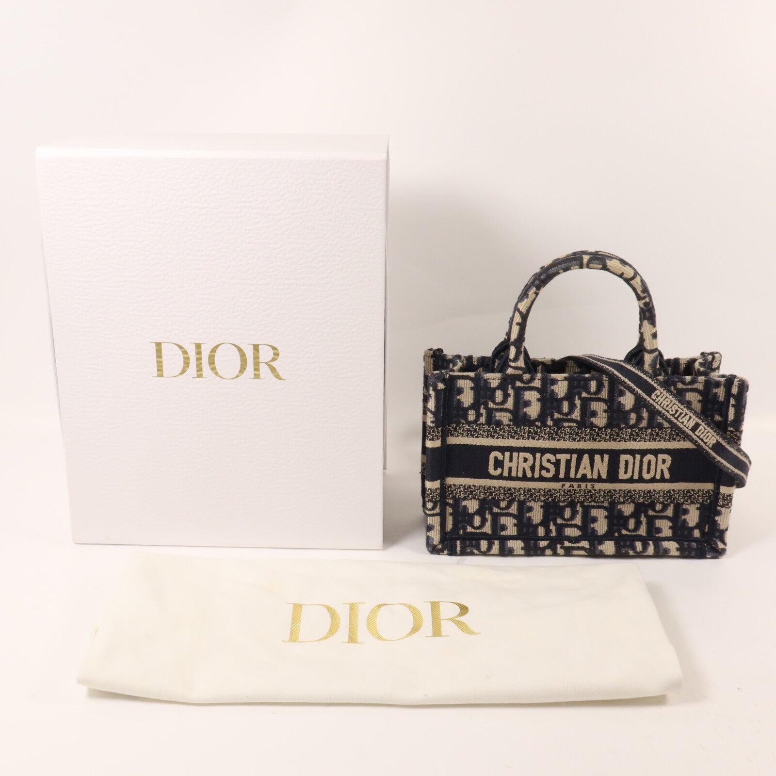 Dior 帆布Book Tote Mini手挽肩背兩用袋