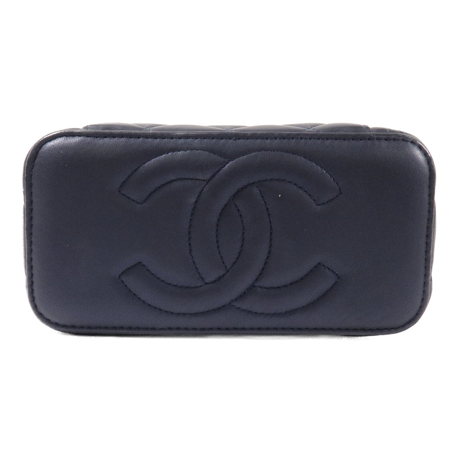 CHANEL 羊皮皮革Vanity Case鏈帶手挽肩背兩用袋