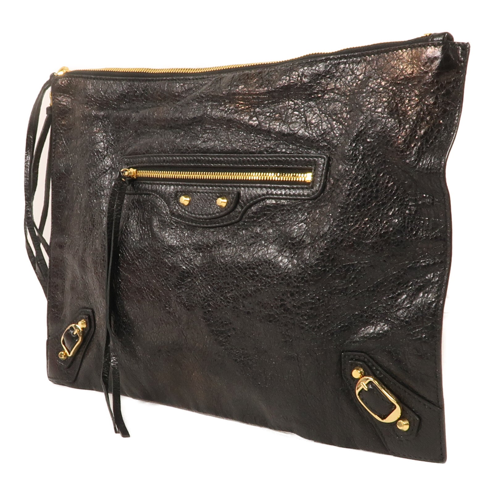 BALENCIAGA 牛皮皮革Clutch金扣手拿包