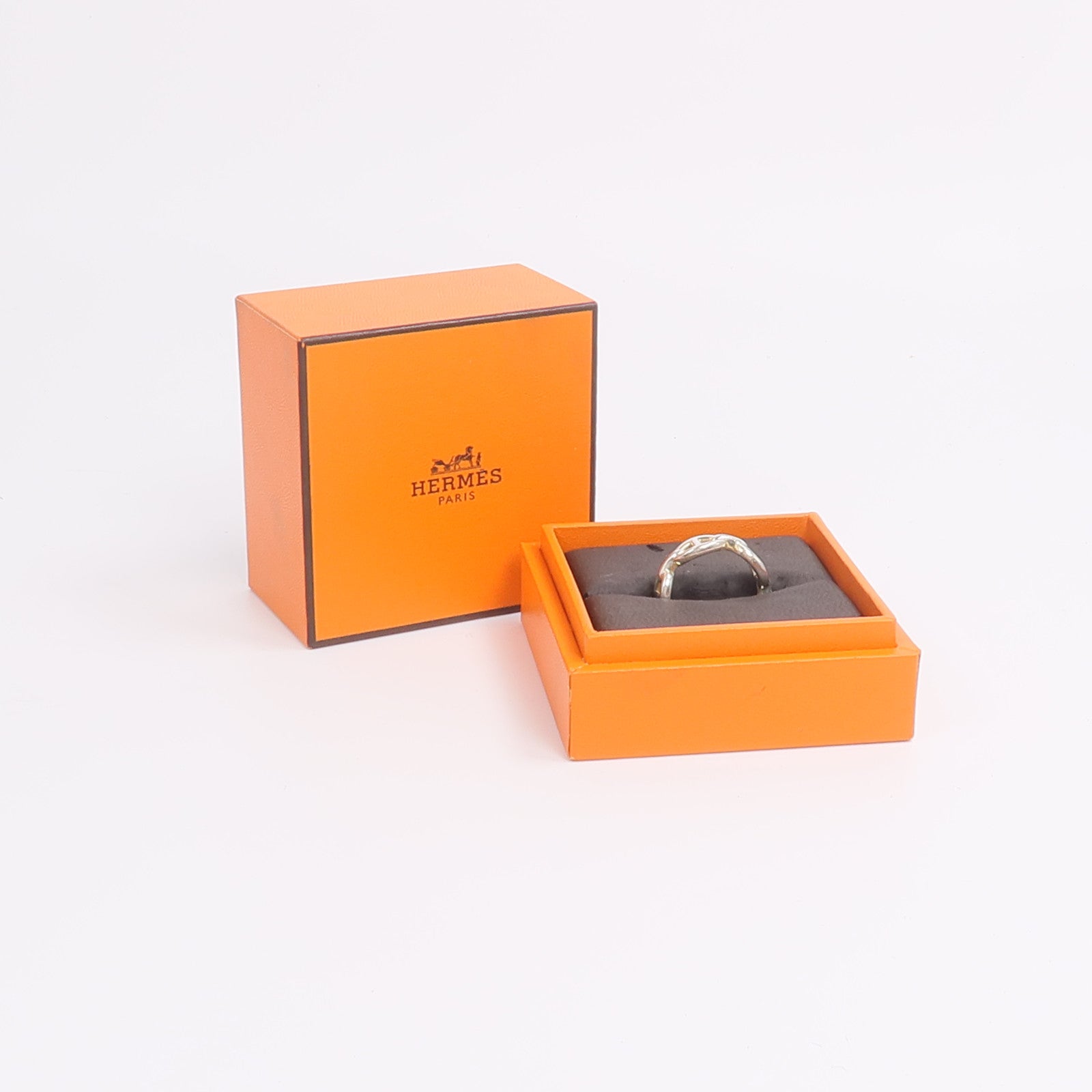 HERMES 925純銀Chaine d'ancre Enchainee Ring戒指