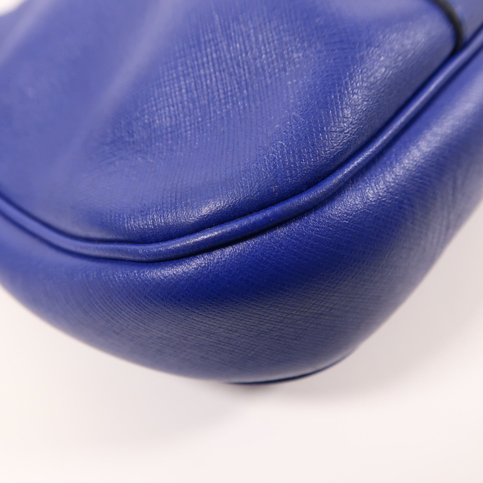 Salvatore Ferragamo GHW Shoulder Bag Calfskin Leather Blue