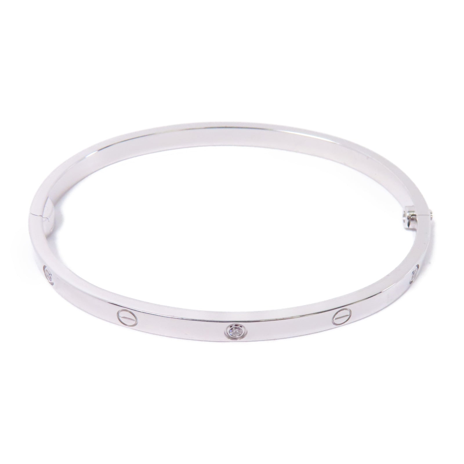CARTIER 18K白金Love Bracelet鑽石手鐲Cartier#16
