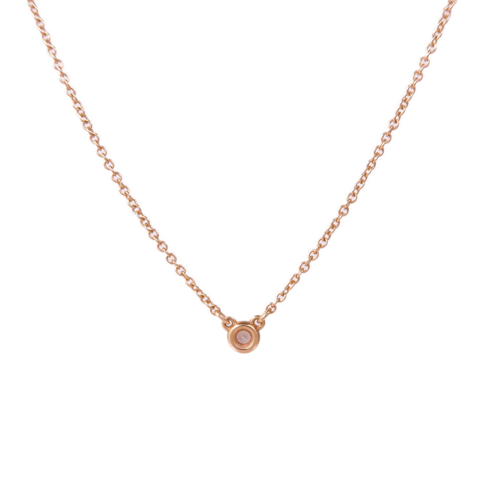 TIFFANY＆CO 18K玫瑰金By the Yard鑽石項鍊