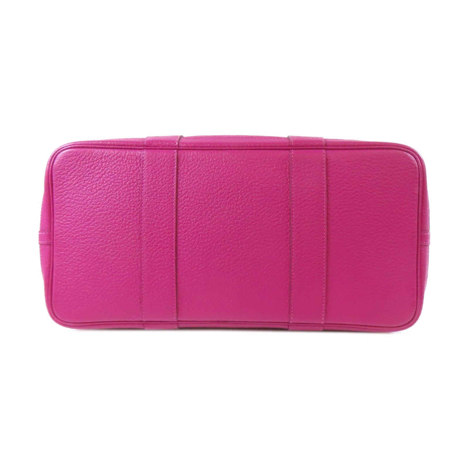 HERMES Negonda皮革Garden Party PM銀扣手挽袋Rose Purple桃紫色