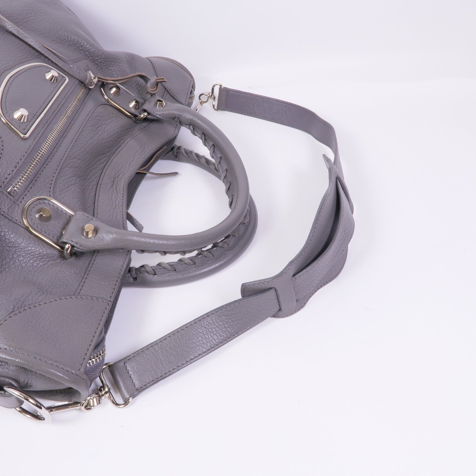 BALENCIAGA 牛皮皮革Giant City銀扣手挽肩背兩用袋