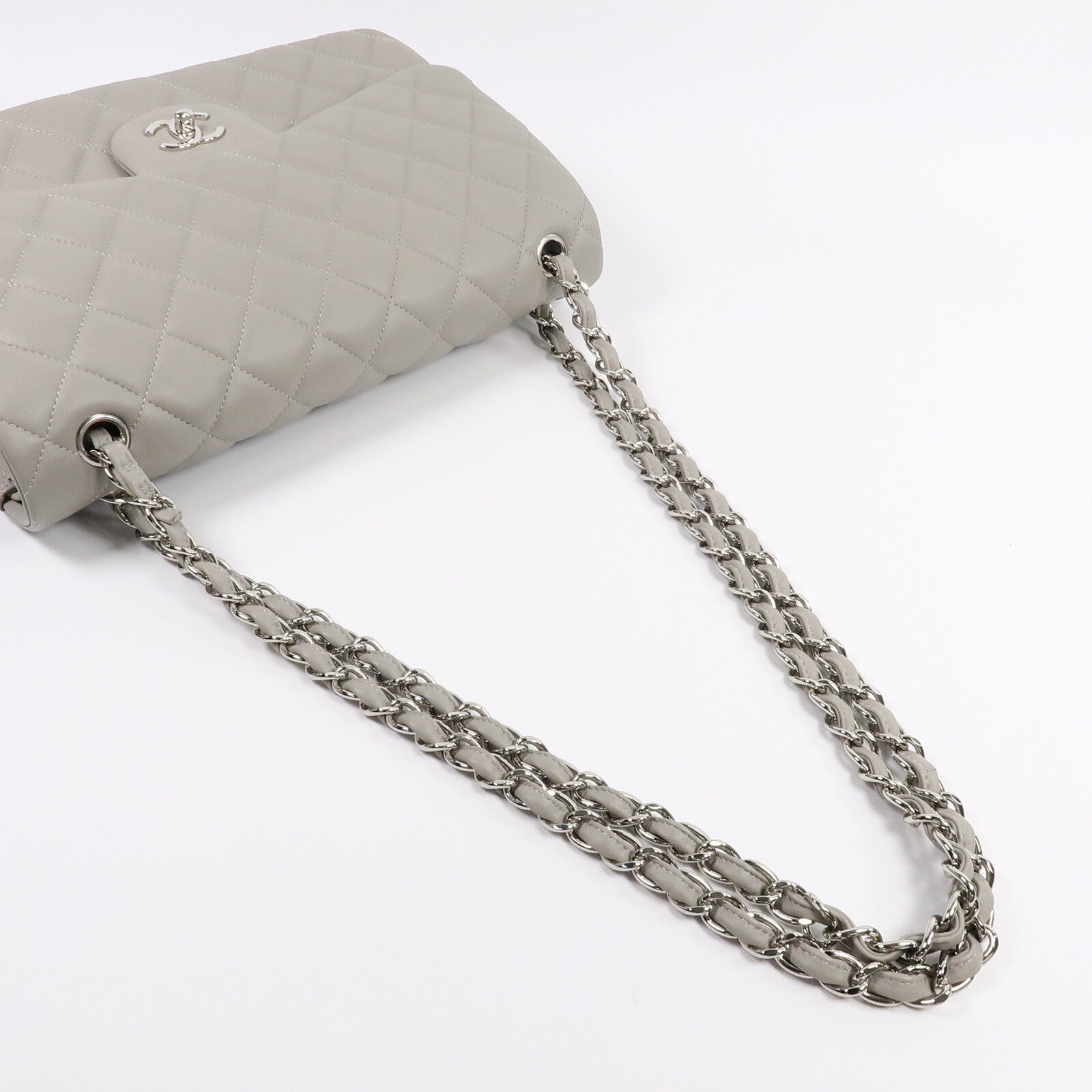 CHANEL 羊皮皮革Large Classic鏈帶肩背袋