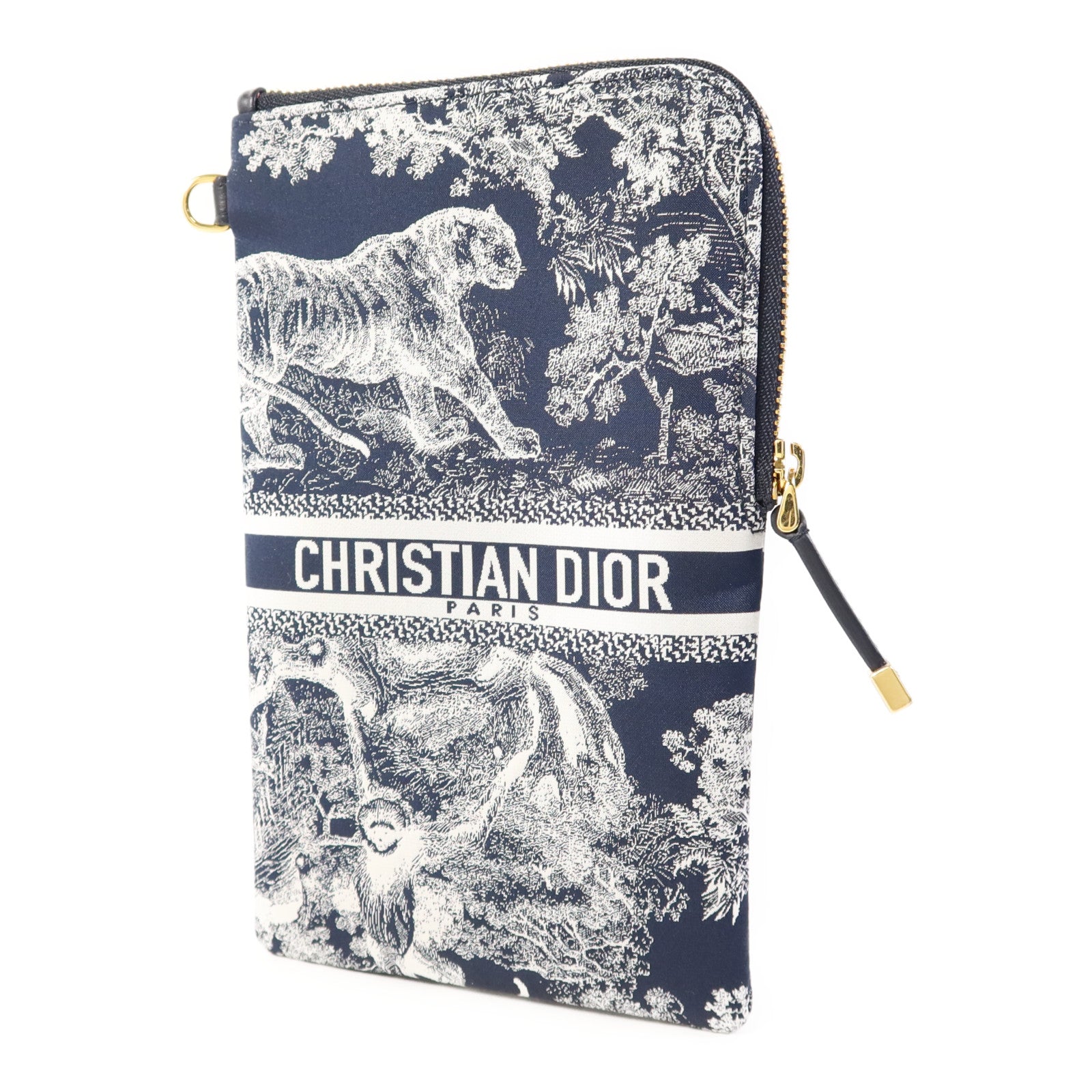Dior 尼龍Phone Pouch With Strap金扣肩背袋