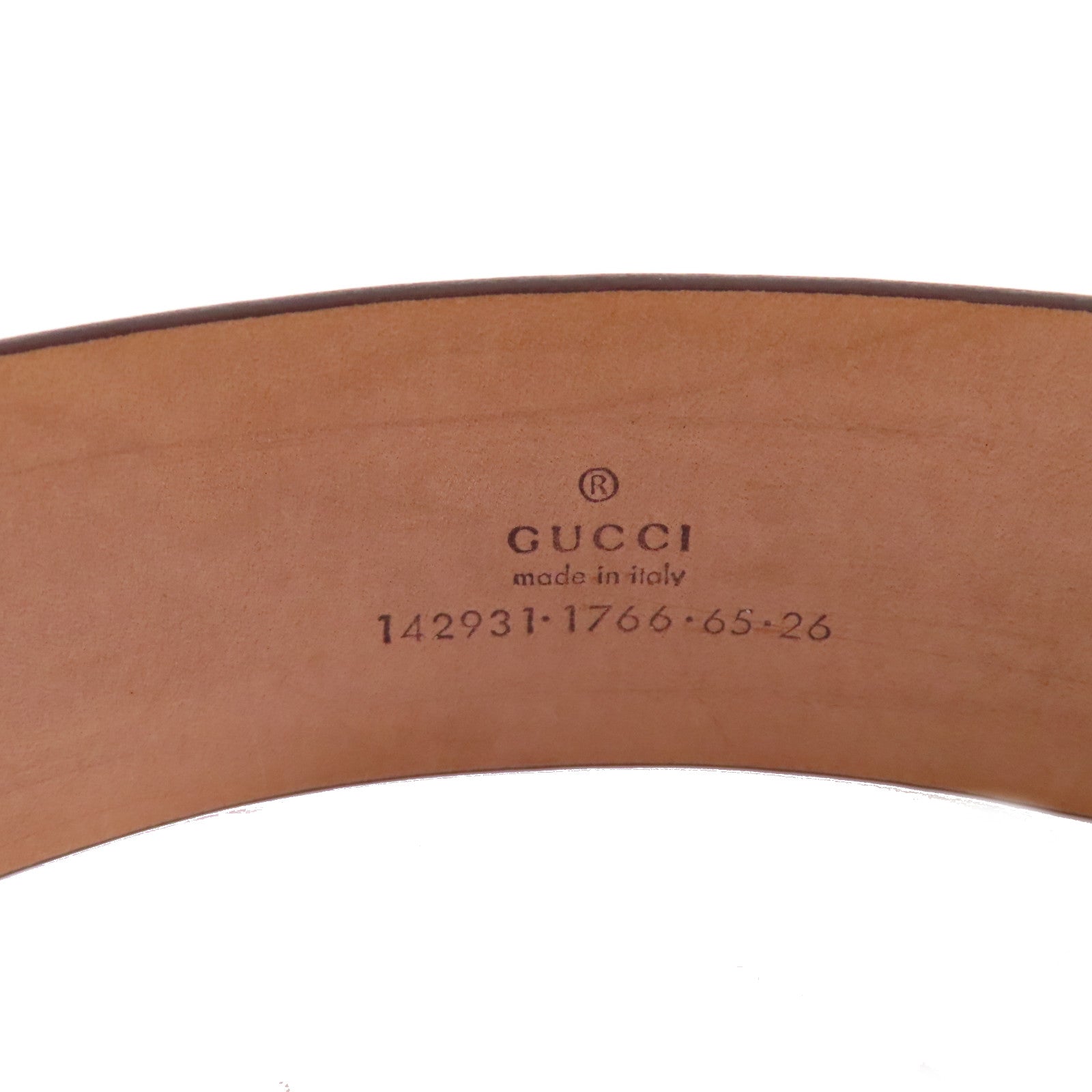 GUCCI 塗層皮革/牛皮皮革Belt金扣皮帶白色