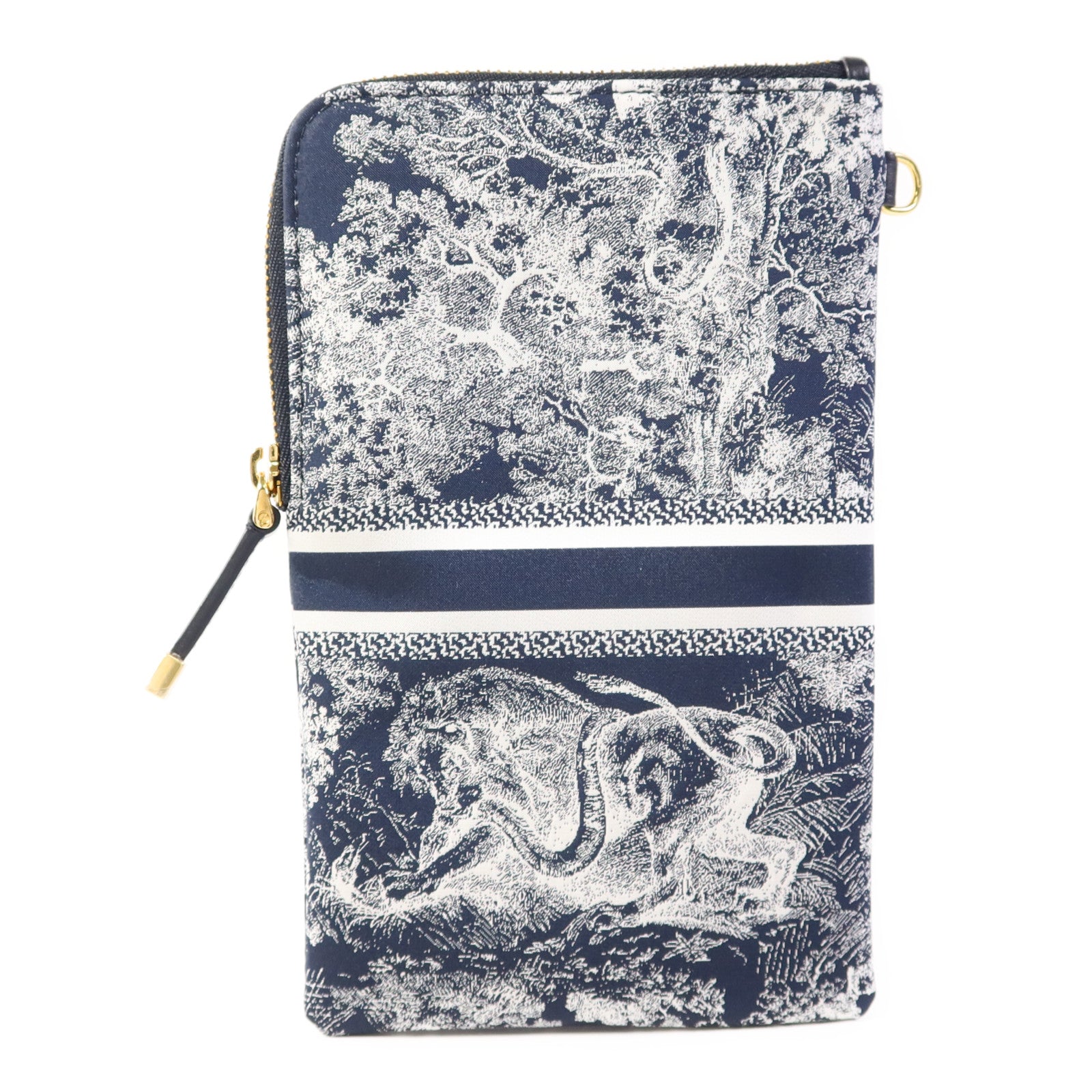 Dior 尼龍Phone Pouch With Strap金扣肩背袋