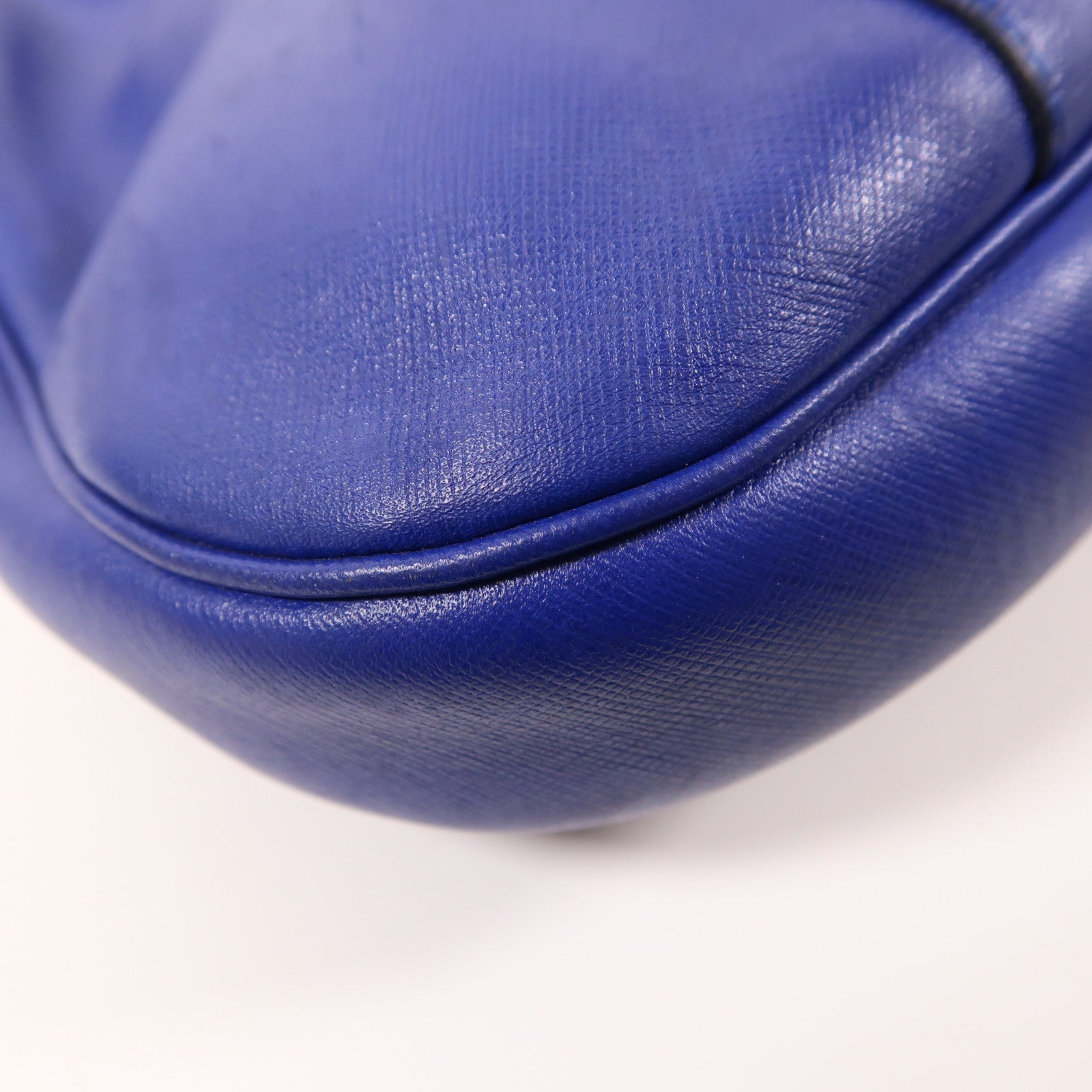 Salvatore Ferragamo GHW Shoulder Bag Calfskin Leather Blue
