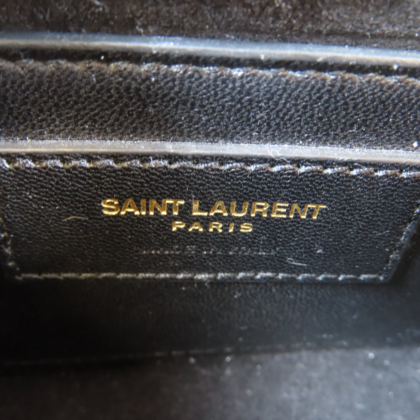 SAINT LAURENT 牛皮皮革Kate Small Bag金扣鏈帶肩背袋銀色