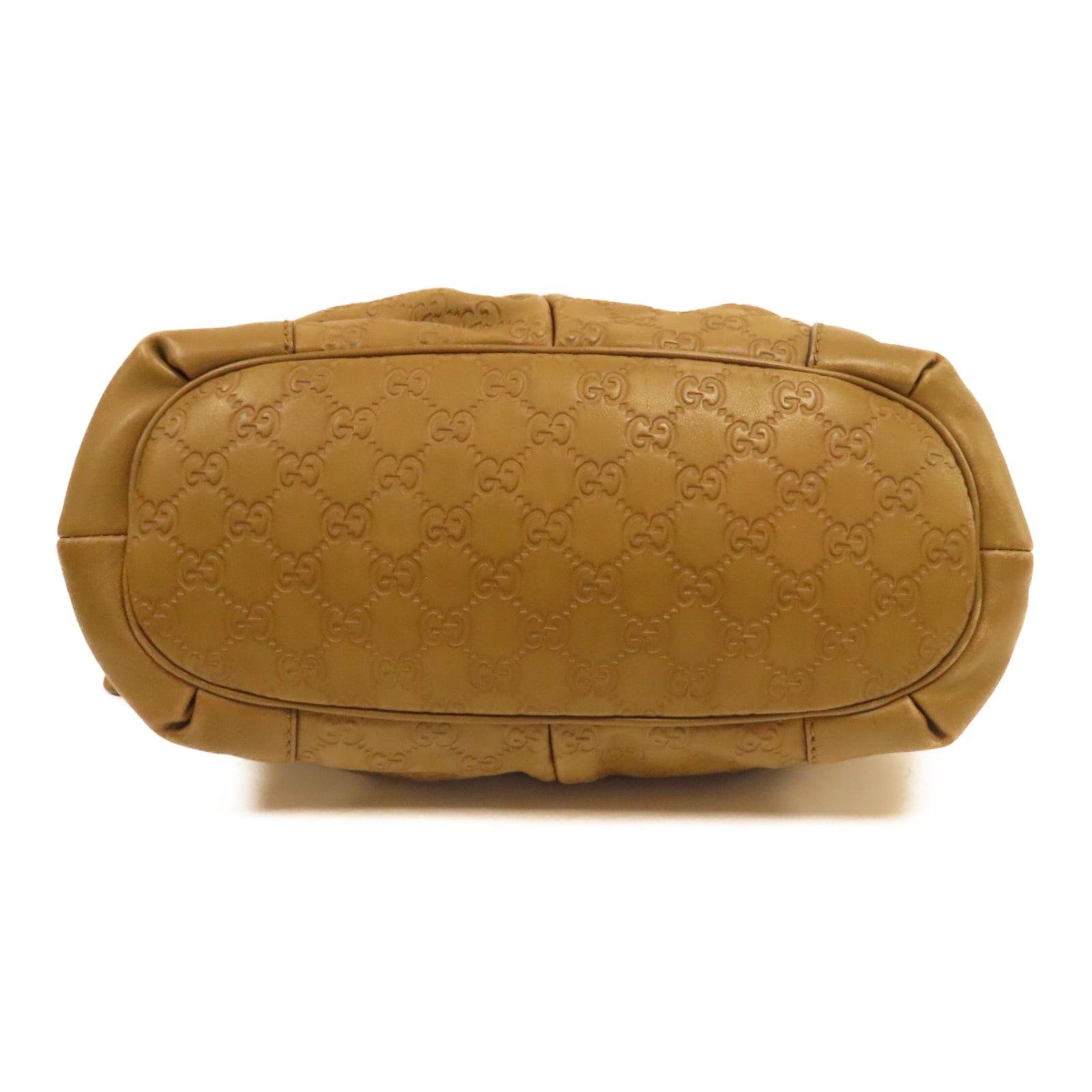 GUCCI 牛皮皮革2 Way Shoulder銀扣手挽肩背兩用袋啡色