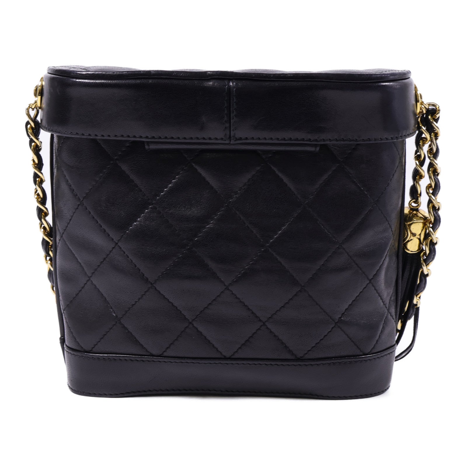 CHANEL 羊皮皮革Vintage Chain Shoulder金扣鏈帶肩背袋