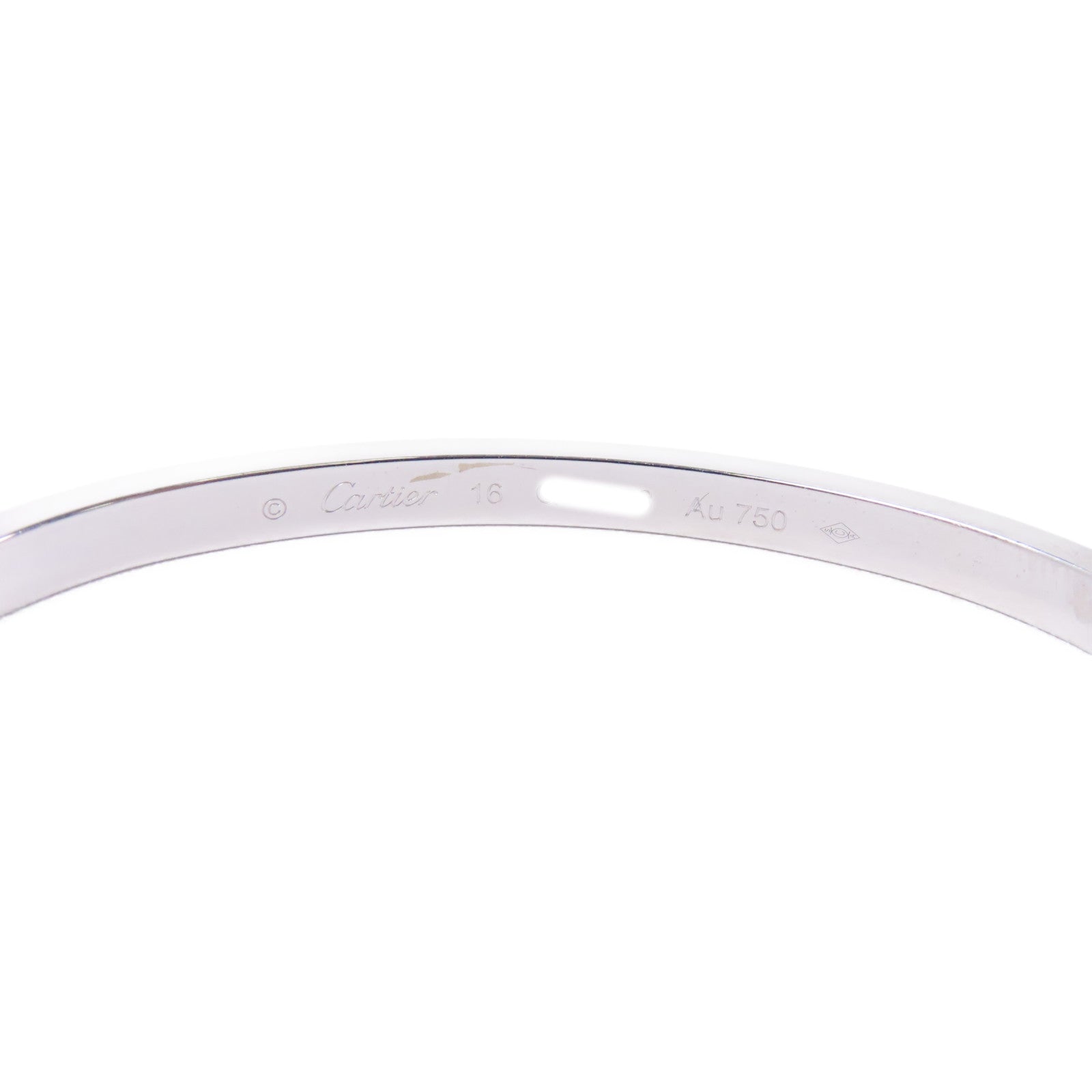 CARTIER 18K白金Love Bracelet鑽石手鐲Cartier#16