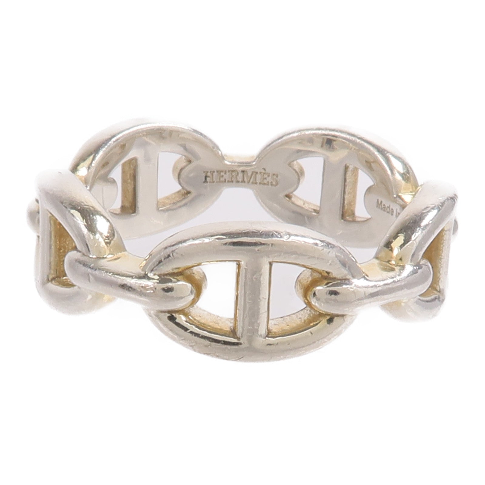 HERMES 925純銀Chaine d'ancre Enchainee Ring戒指
