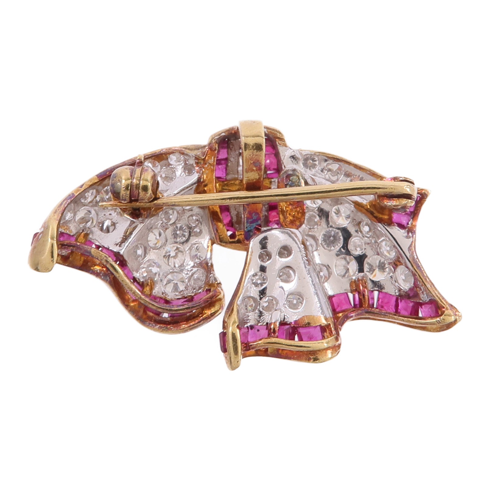 JEWELRY 18K黃金/白金Ruby Diamond Pendant Top/Brooch紅寶石/鑽石吊墜/胸針