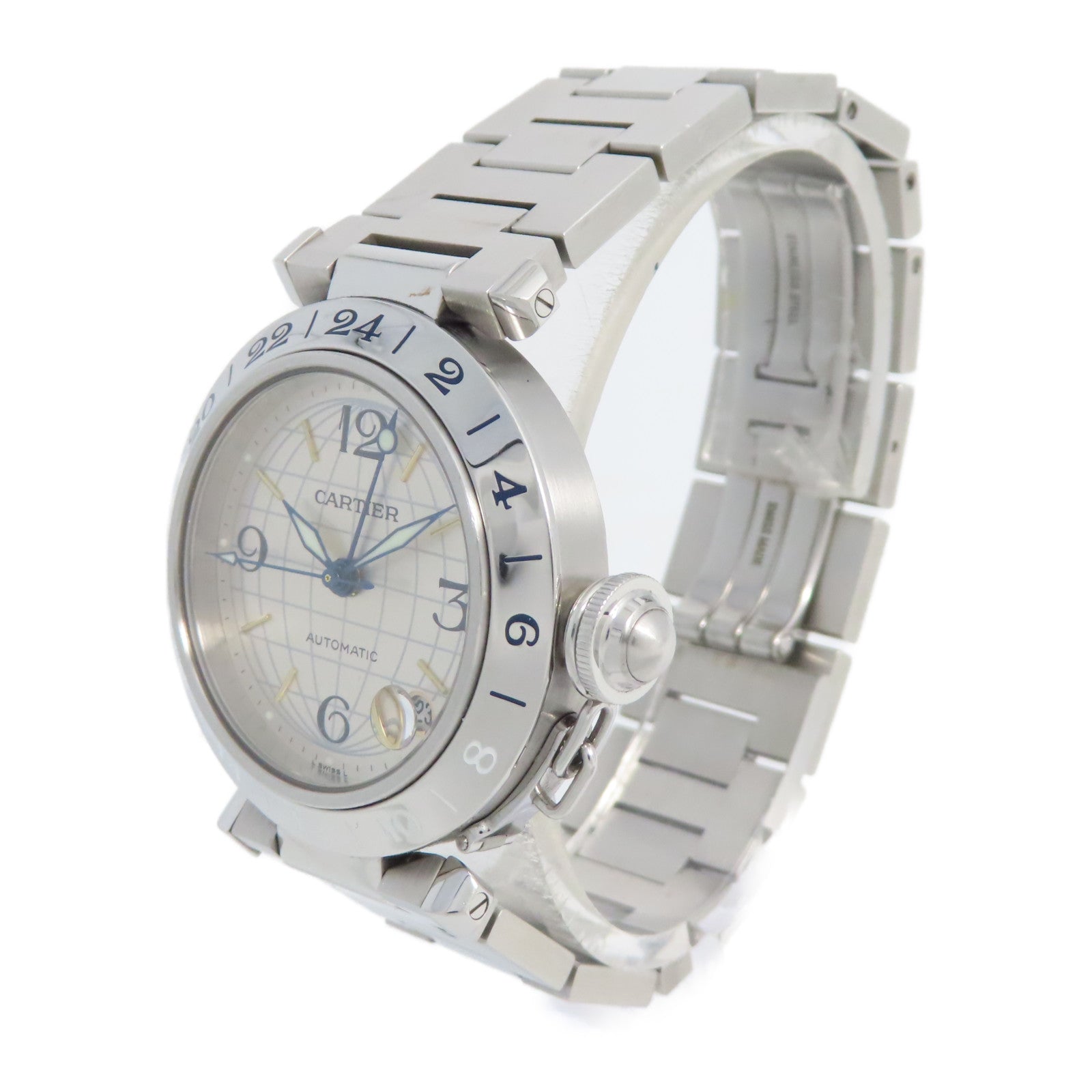 CARTIER Pasha C Watch不鏽鋼自動機芯手錶銀灰色