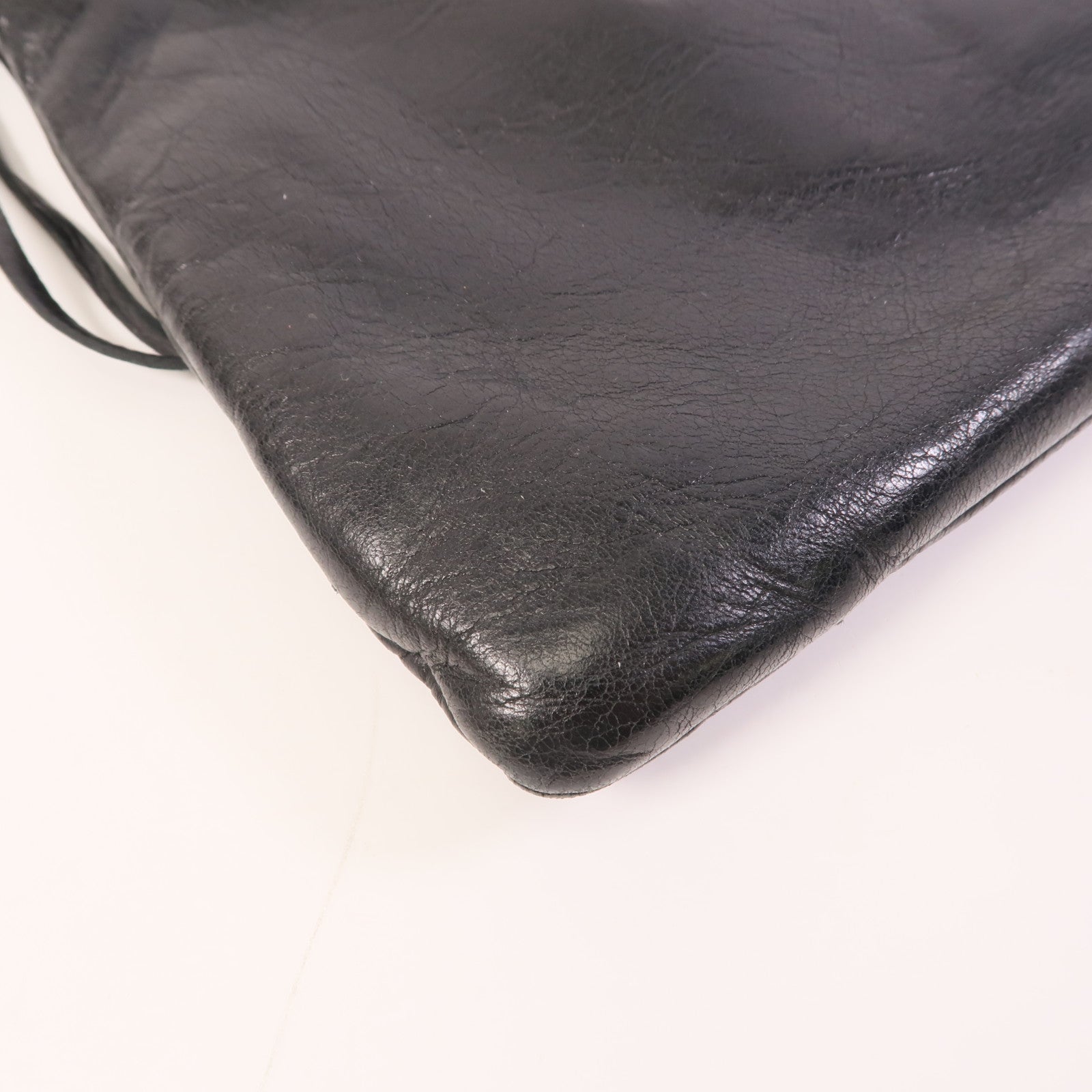 BALENCIAGA 牛皮皮革Pouch銀扣手拿包