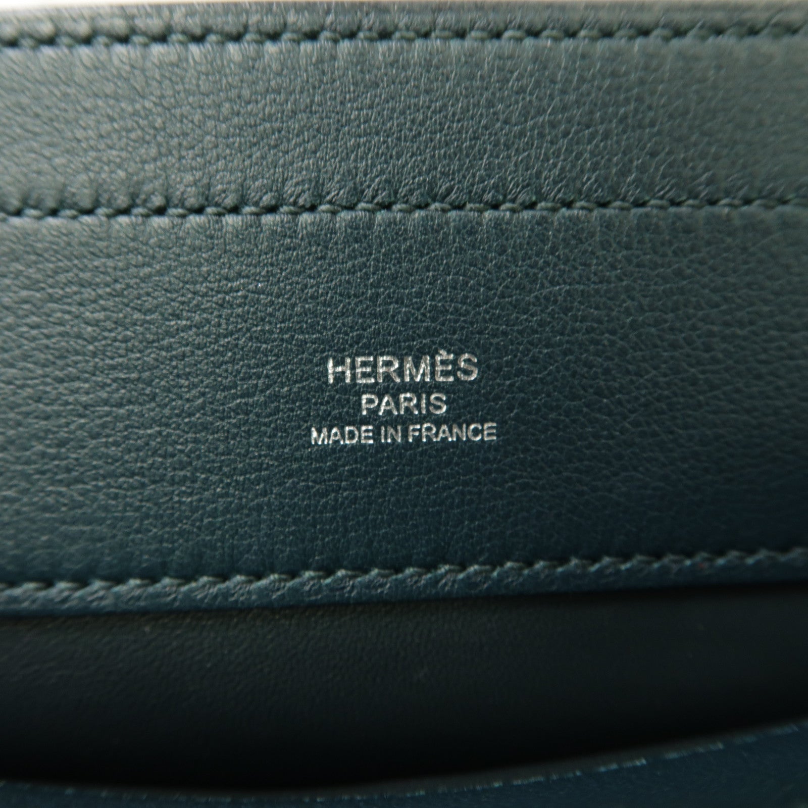HERMES Swift皮革Aline銀扣肩背袋綠色