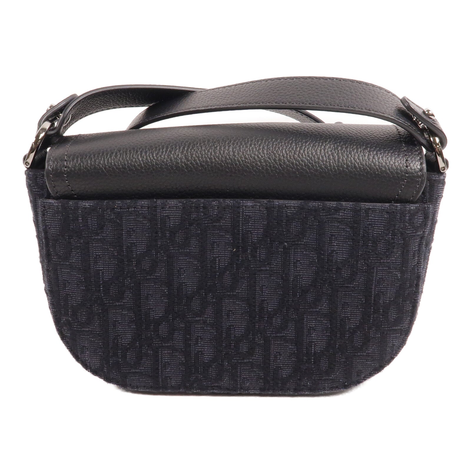 Dior 帆布/牛皮皮革Mini Saddle Messenger Bag with Flap肩背袋