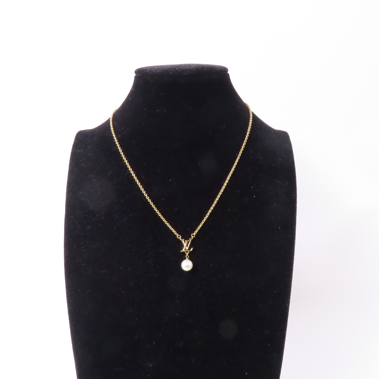 LOUIS VUITTON 金屬/PVC Iconic Louisa Necklace項鍊金色/白色