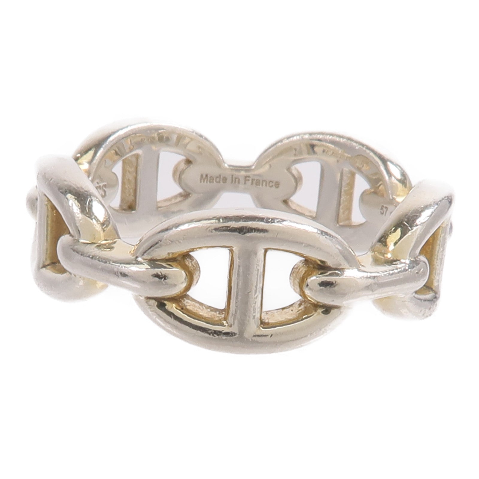 HERMES 925純銀Chaine d'ancre Enchainee Ring戒指