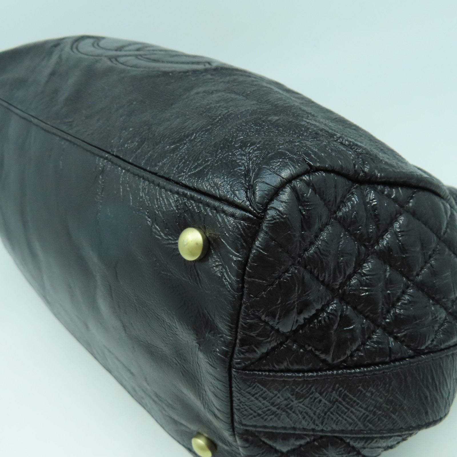 CHANEL 【激減優惠】菱格羊皮皮革Chain Shoulder金扣鏈帶肩背袋黑色
