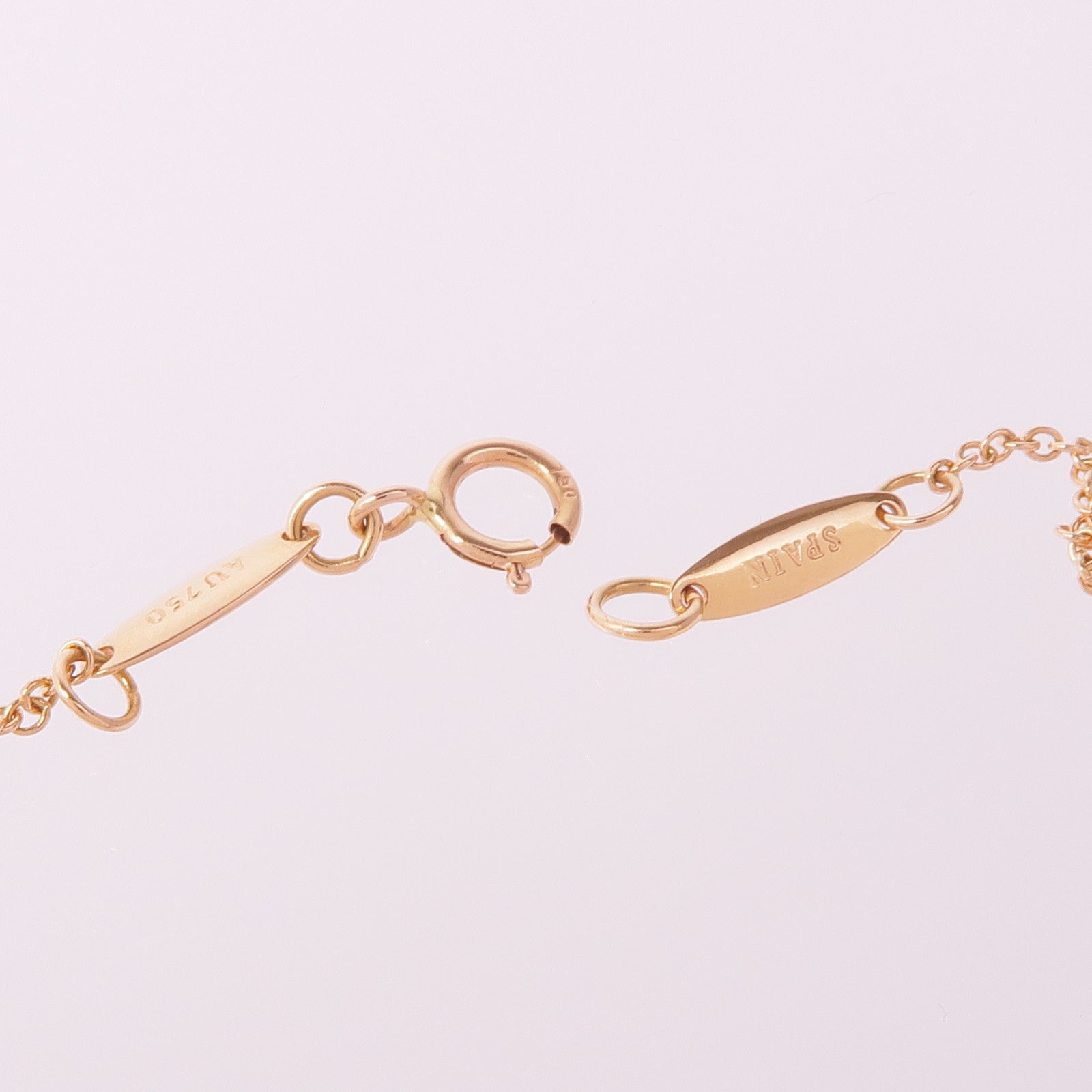 TIFFANY＆CO 18K玫瑰金By the Yard鑽石項鍊