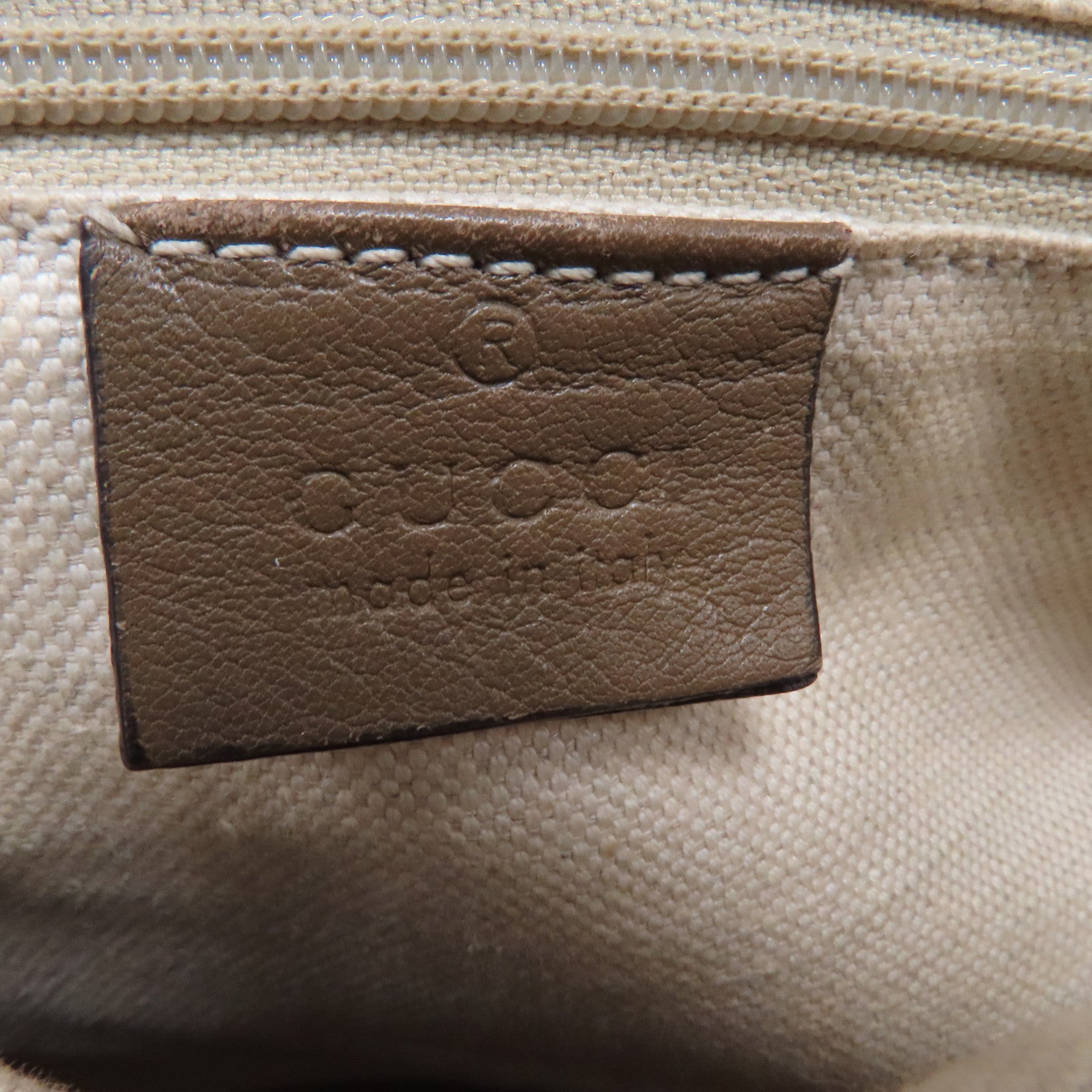 GUCCI 牛皮皮革2 Way Shoulder銀扣手挽肩背兩用袋啡色