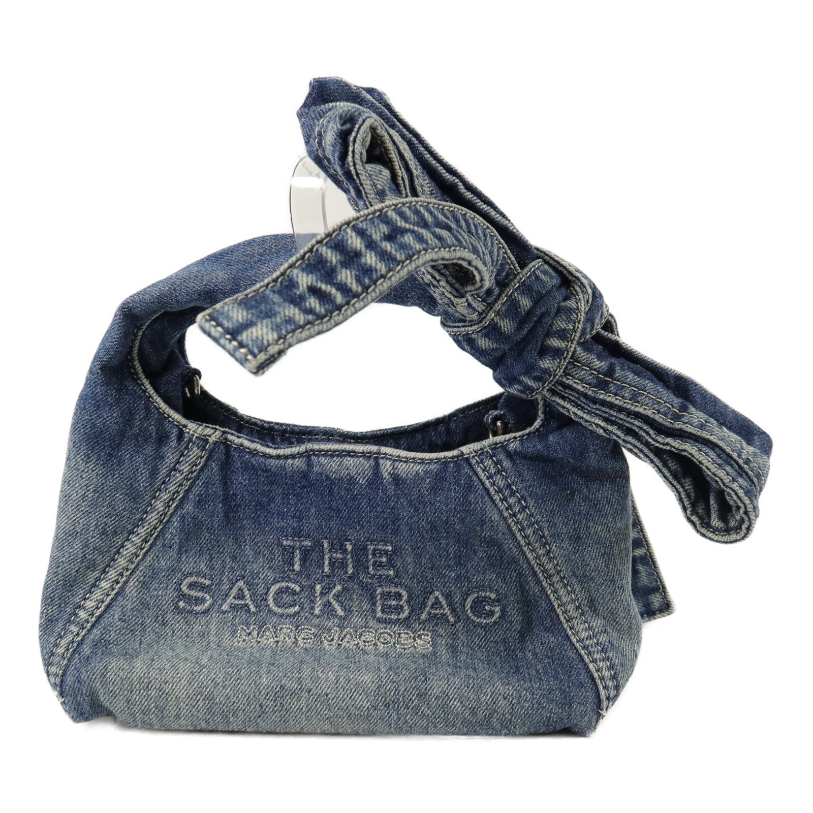 MARC JACOBS 牛仔布The Bow Denim Mini Sack Bag手挽肩背兩用袋