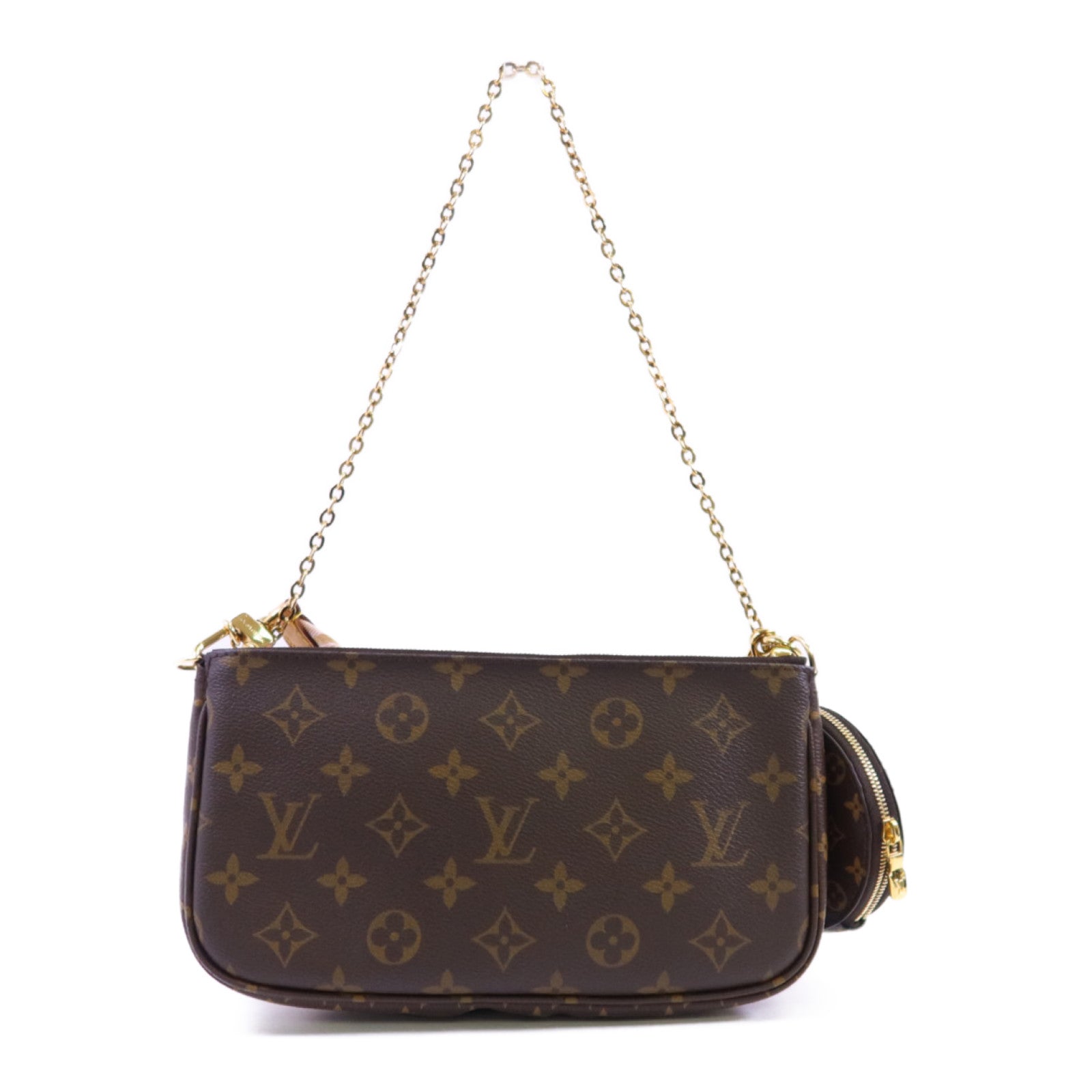 LOUIS VUITTON Monogram Multi Pochette Accessoires金扣手挽肩背兩用袋