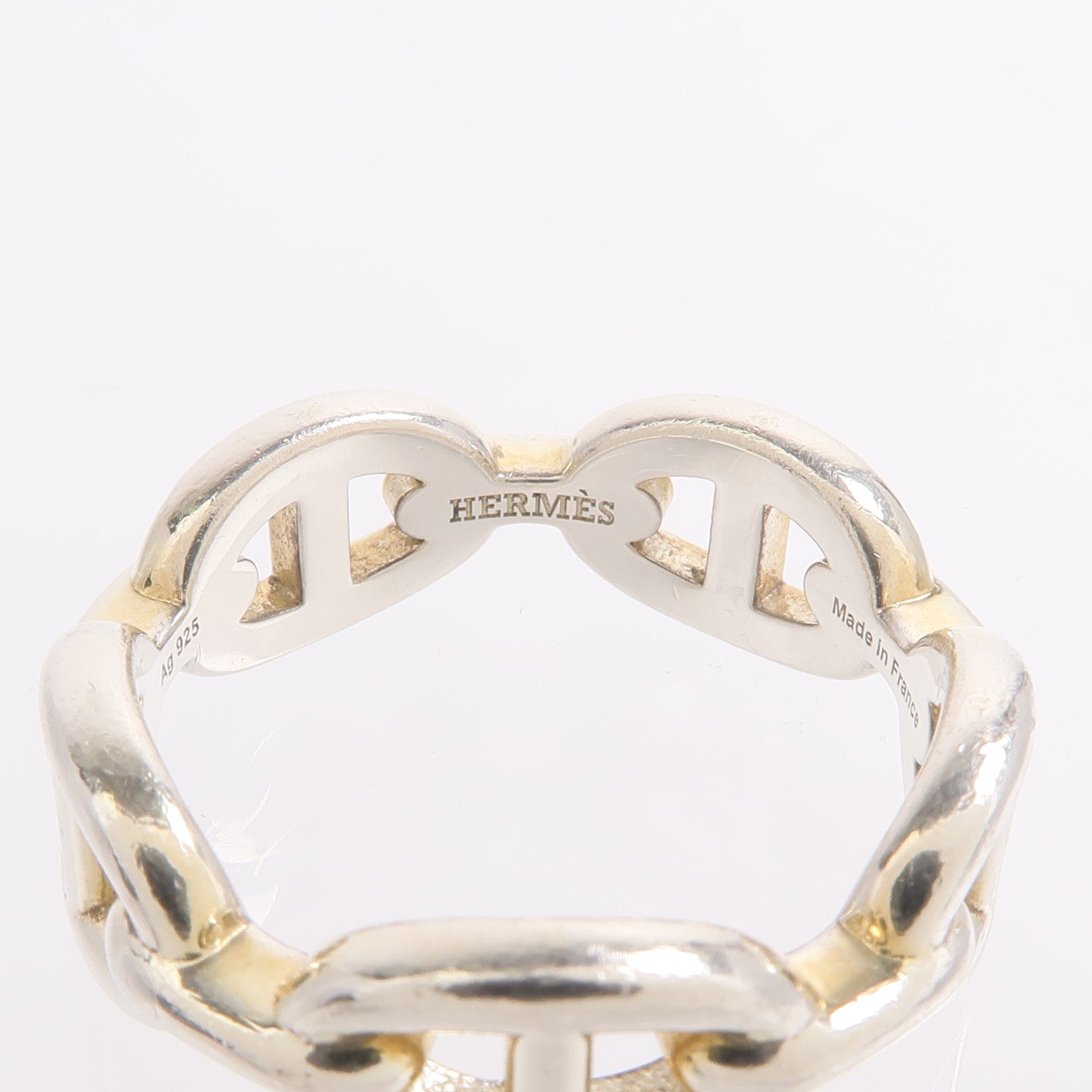 HERMES 925純銀Chaine d'ancre Enchainee Ring戒指