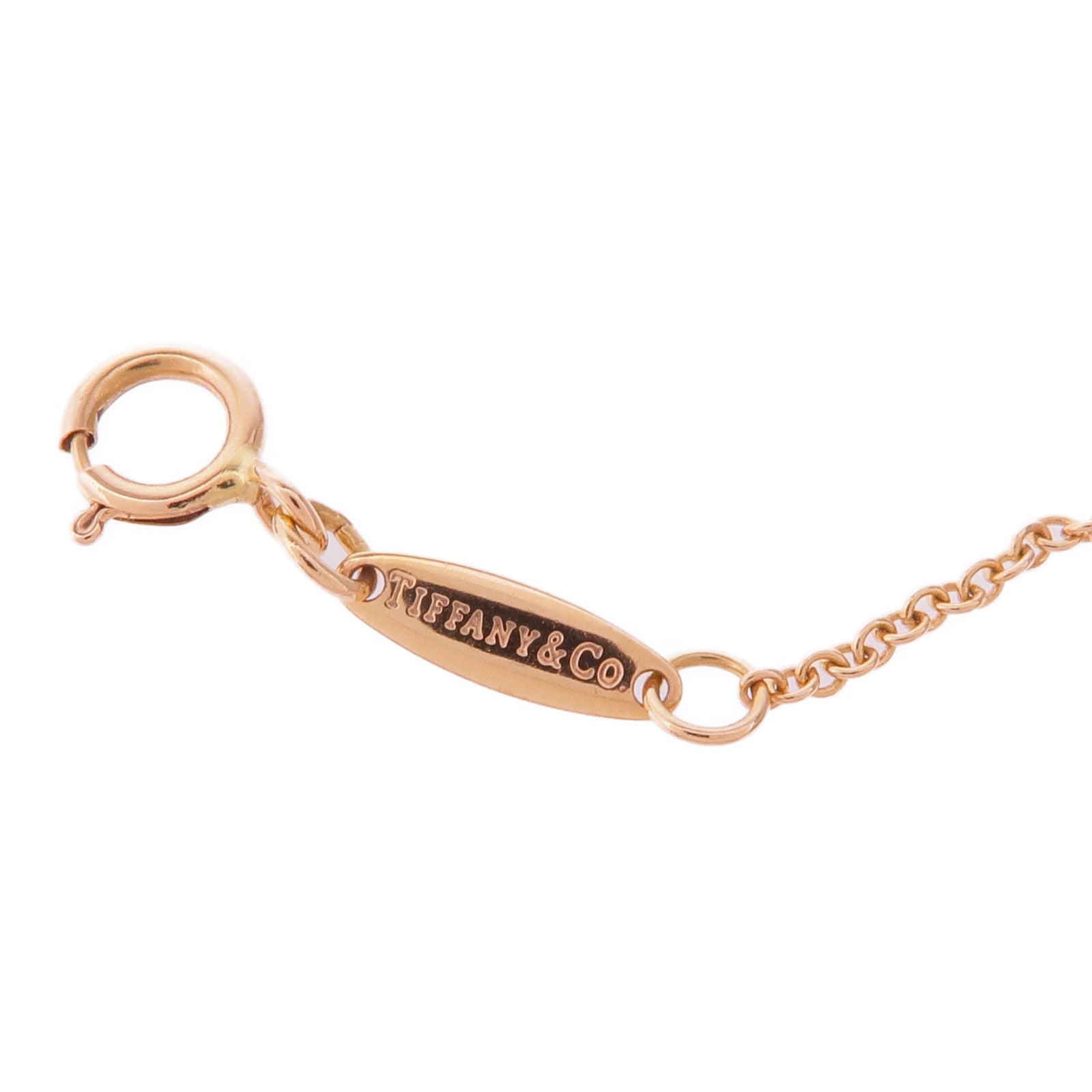 TIFFANY＆CO 18K玫瑰金By the Yard鑽石項鍊