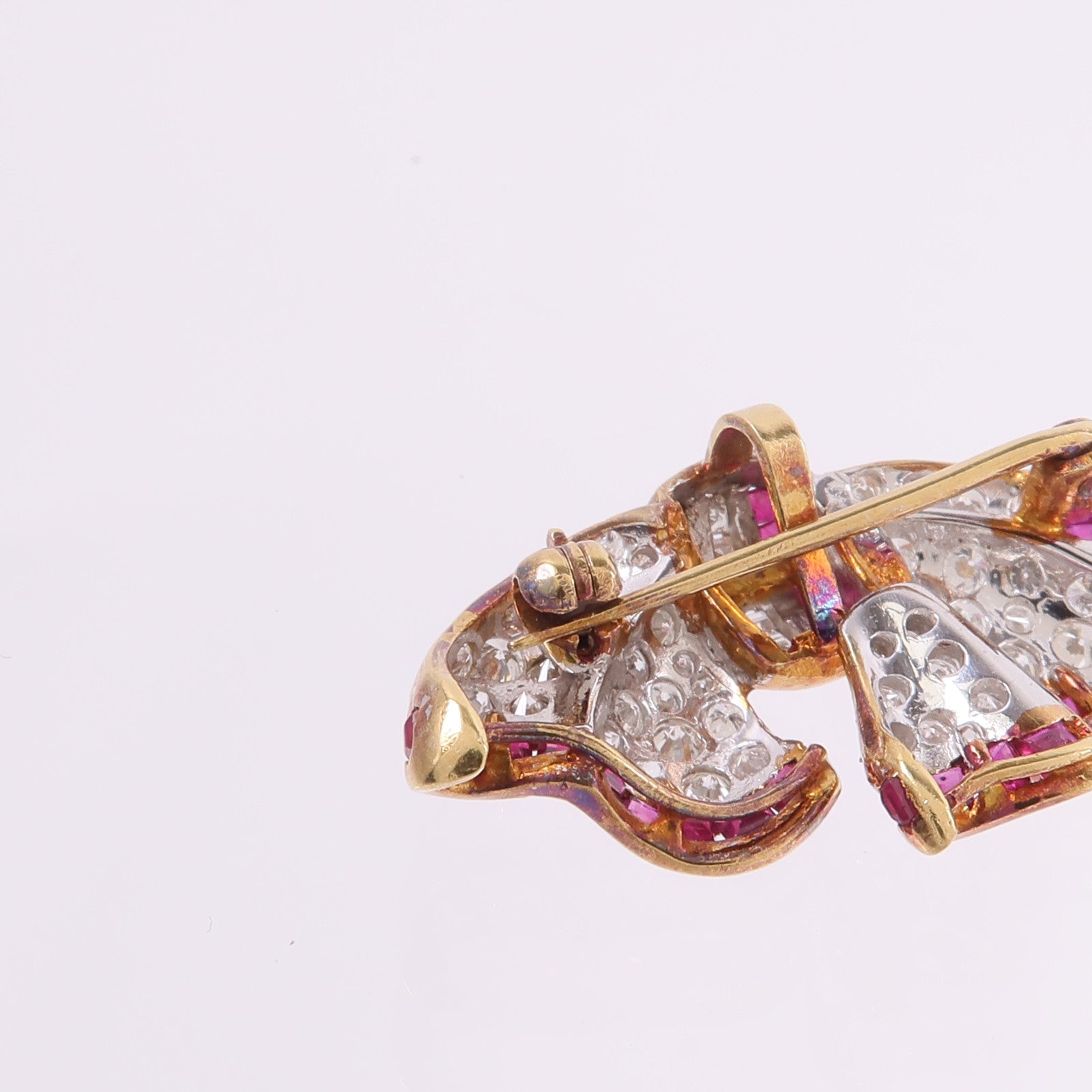 JEWELRY 18K黃金/白金Ruby Diamond Pendant Top/Brooch紅寶石/鑽石吊墜/胸針