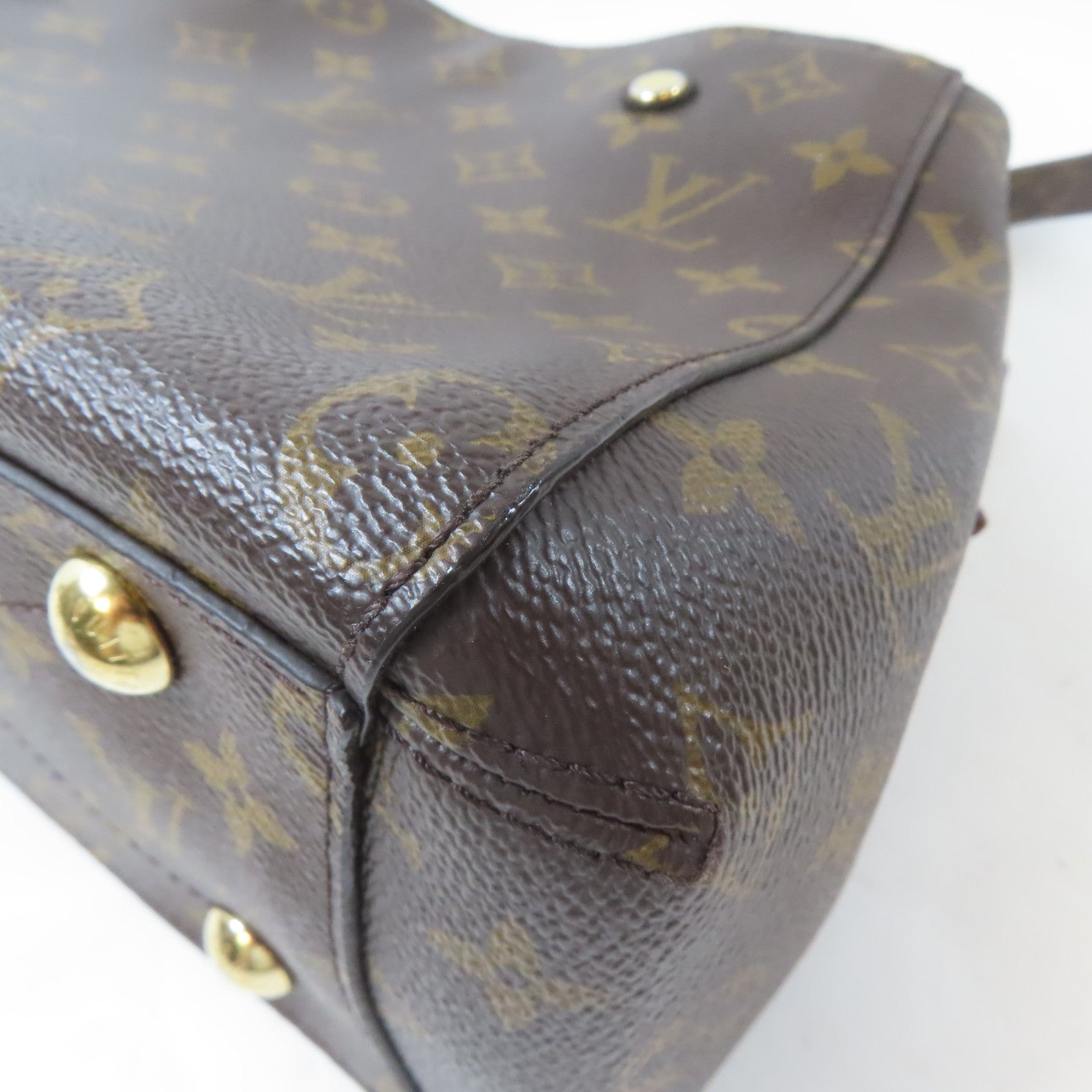 LOUIS VUITTON Monogram Montaigne金扣手挽肩背兩用袋啡色
