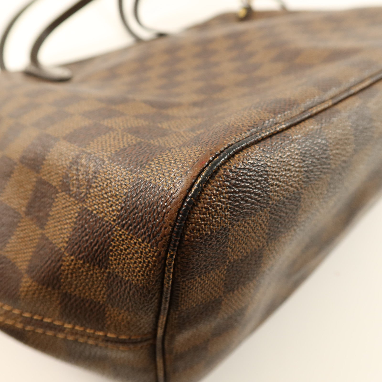 LOUIS VUITTON Damier Neverfull MM金扣手挽袋/肩背袋