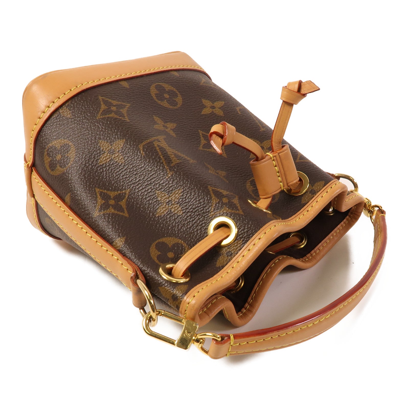 LOUIS VUITTON Monogram Nano Noe金扣手挽肩背兩用袋