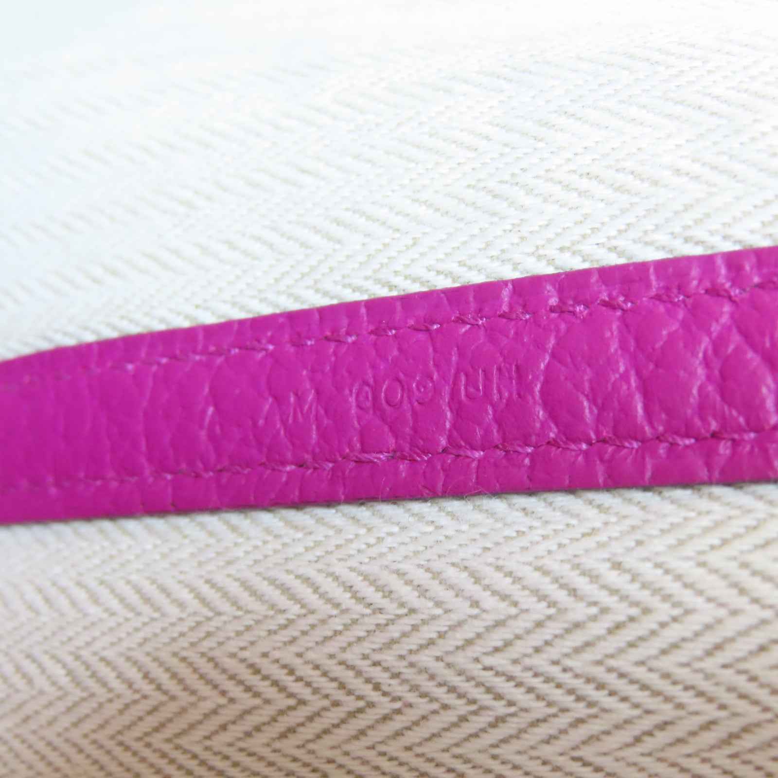 HERMES Negonda皮革Garden Party PM銀扣手挽袋Rose Purple桃紫色