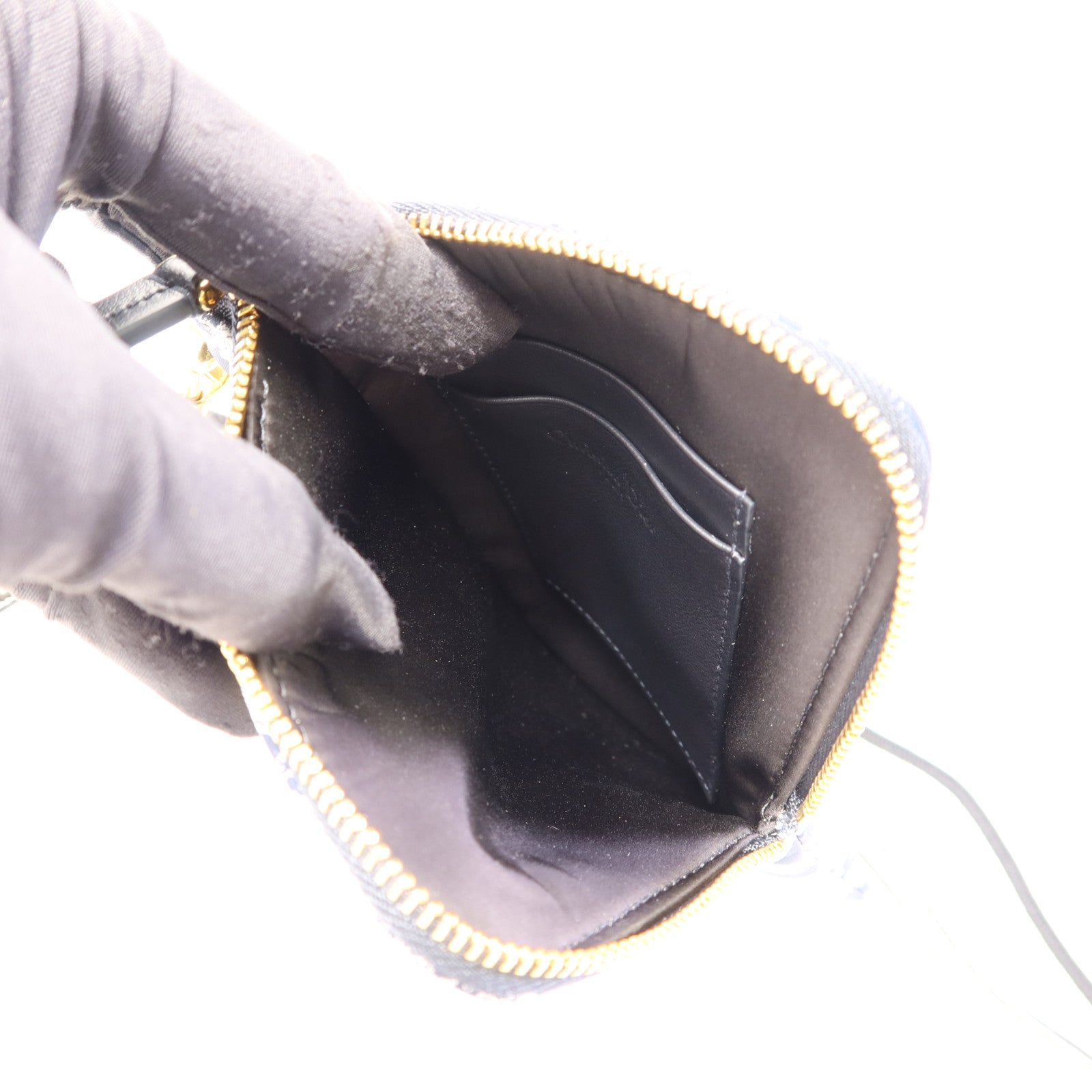 Dior 尼龍Phone Pouch With Strap金扣肩背袋