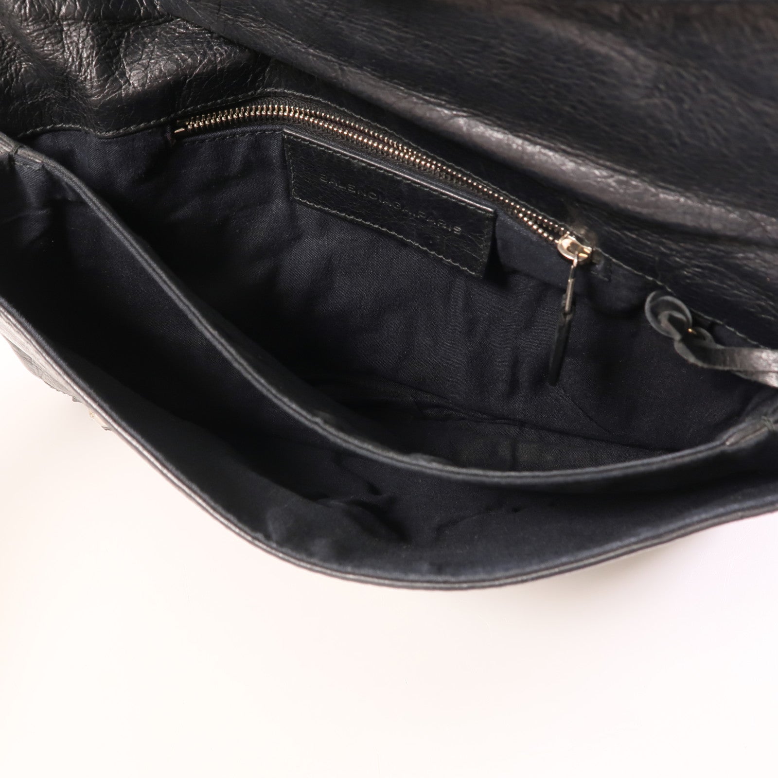 BALENCIAGA 牛皮皮革Pouch銀扣手拿包